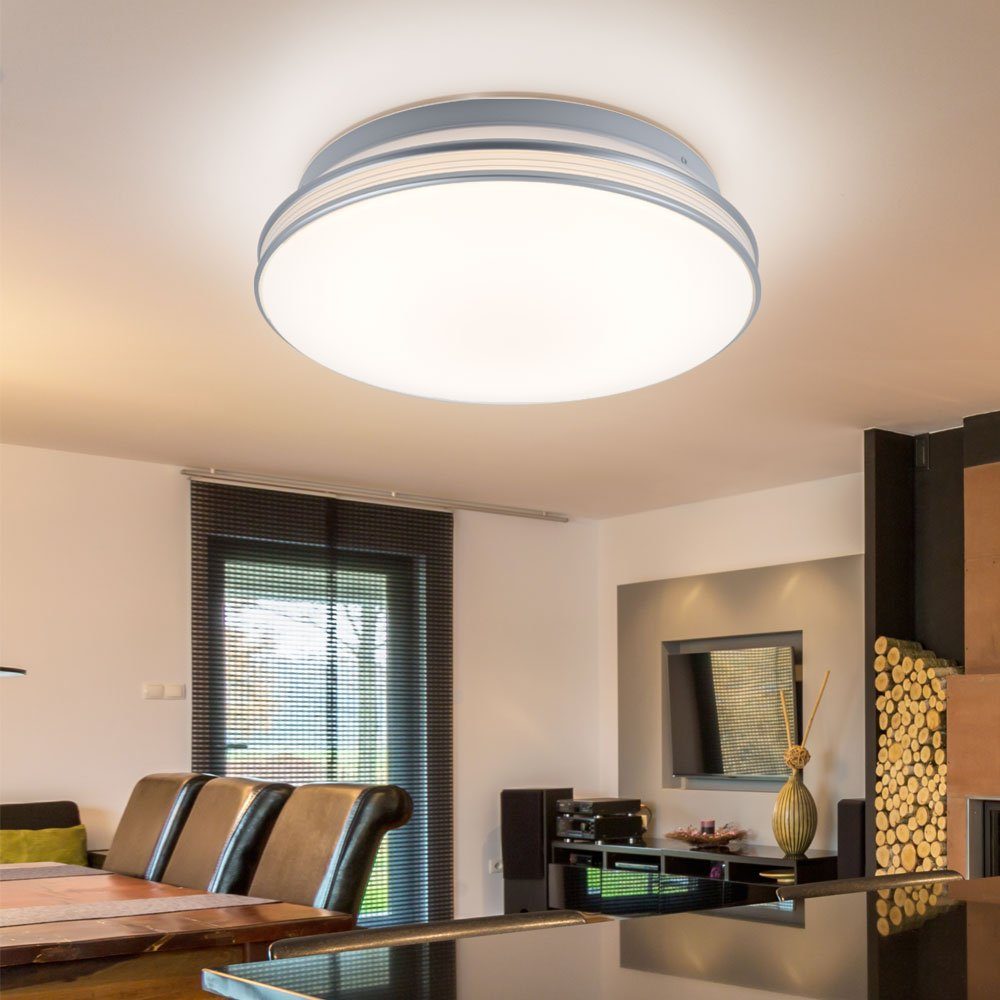 etc-shop LED Deckenleuchte, LED-Leuchtmittel fest verbaut, Warmweiß, Deckenleuchte rund Deckenlampe Modern Wohnzimmerlampe | Deckenlampen