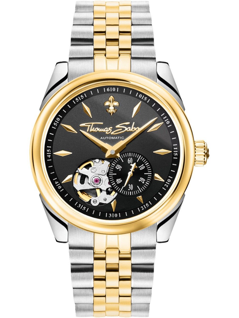 THOMAS SABO Automatikuhr Thomas Sabo WA0415-291-203 Unisex Automatik mit Lilienemblem 36mm 5AT Thomas Sabo WA0415-291-203 Unisex Automatik mit Lilienemblem 36mm 5ATM
