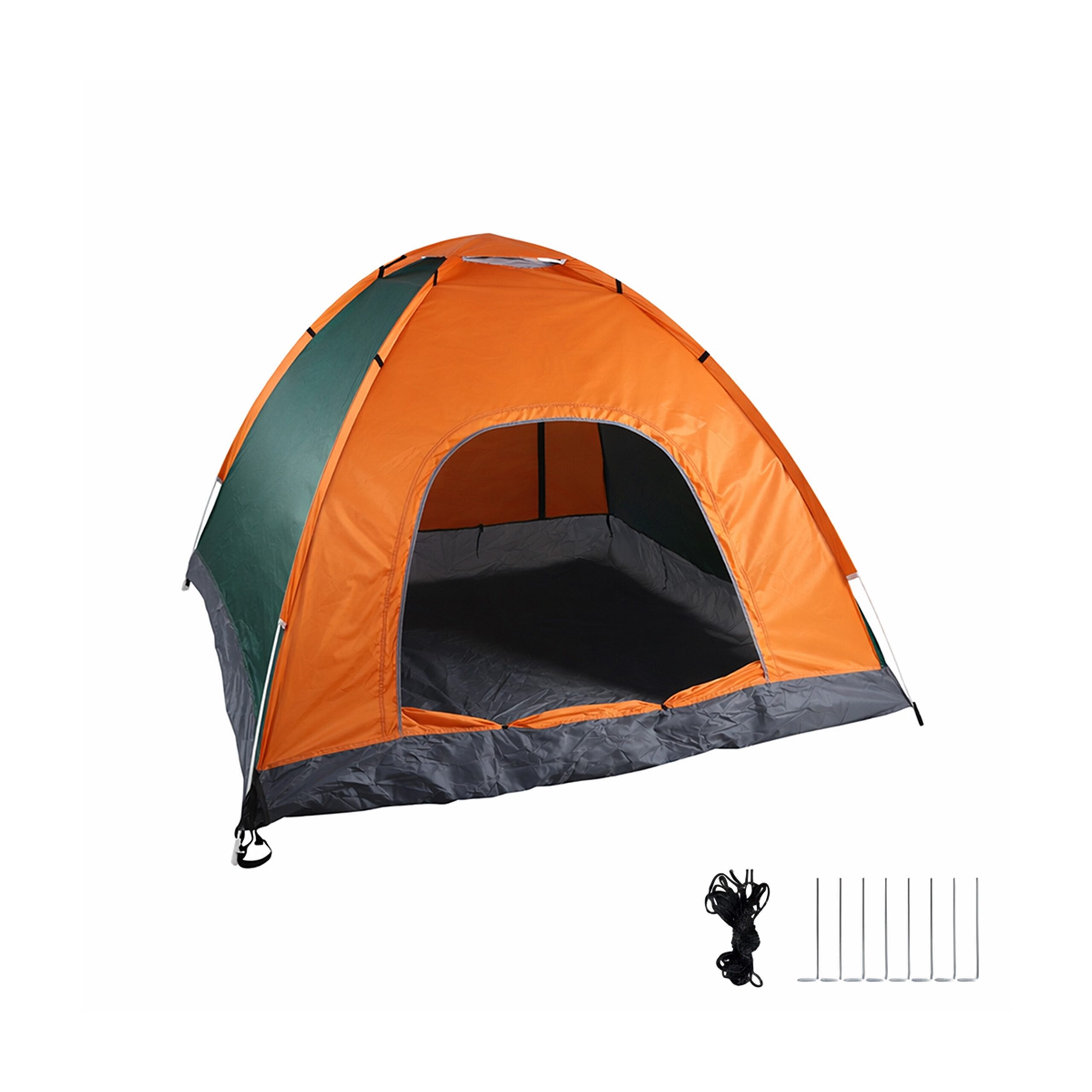 relaxdays Wurfzelt Pop Up Zelt Strand, Orange-Grün