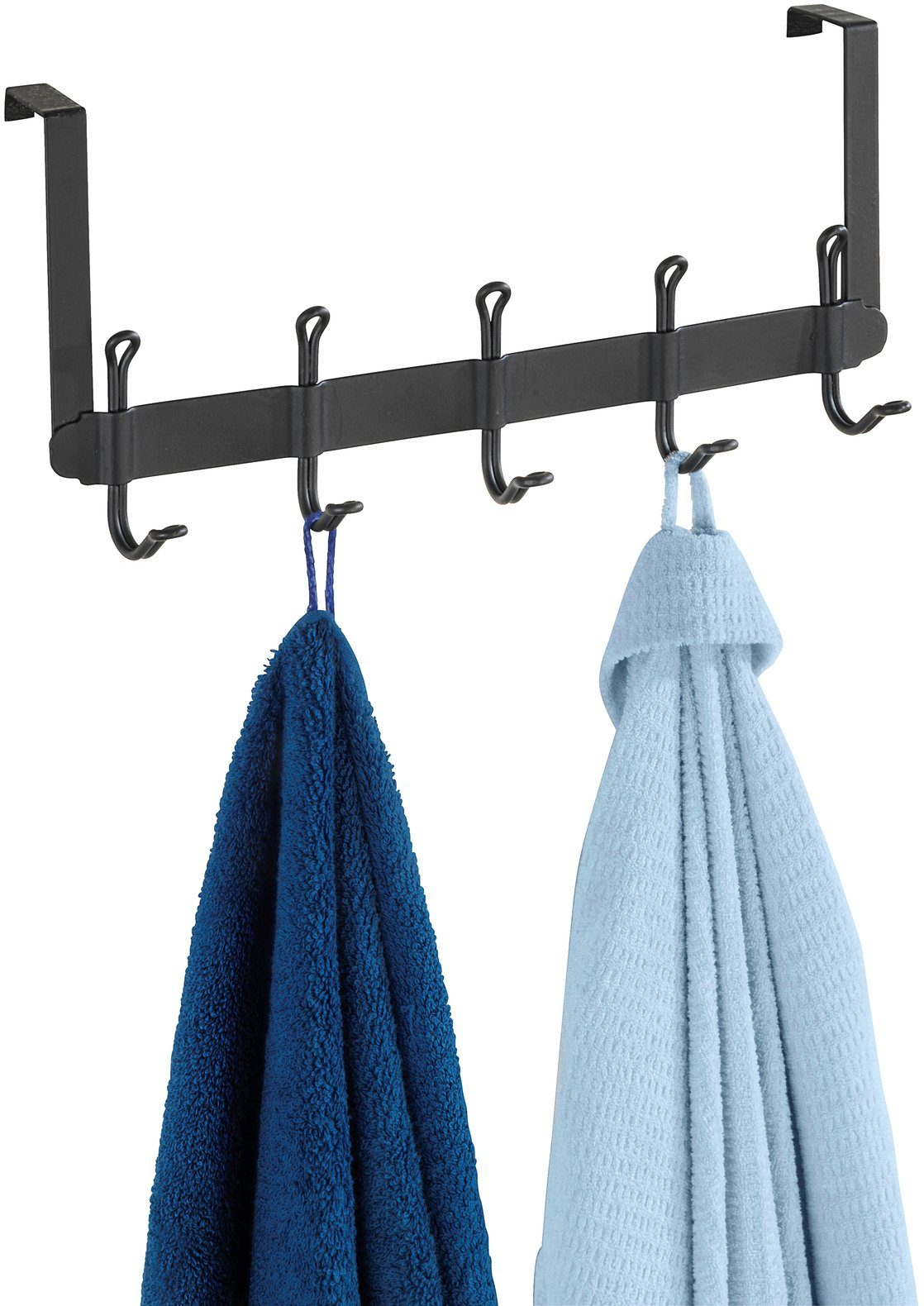 WENKO Türhaken Modell Nostalgie, Türen, Türgarderobe, Hakenleiste mit 5 Haken, für einen Türfalz von 2 cm – Bild 2 von 4