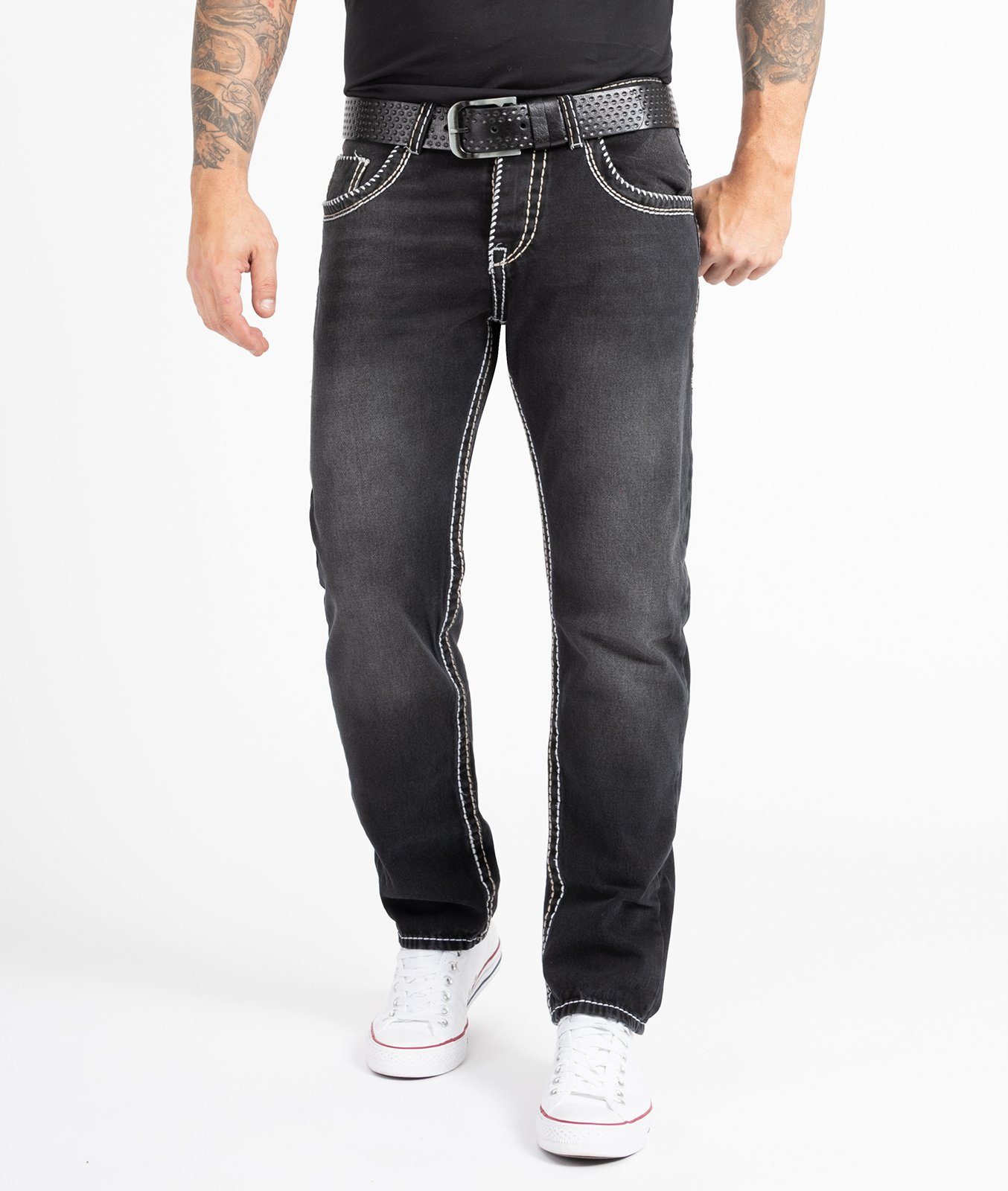 Rock Creek Straight-Jeans Herren Comfort Fit Jeans RC-2169