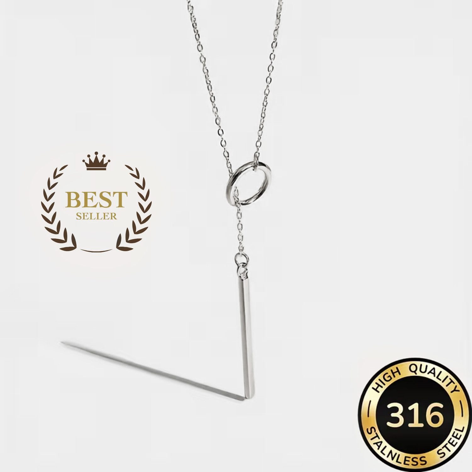 XCOAST Edelstahlkette Elegante Damen Glow Silber Halskette (1-tlg), langlebiger Schmuck, rostfrei, Schmuck Geschenk Damen
