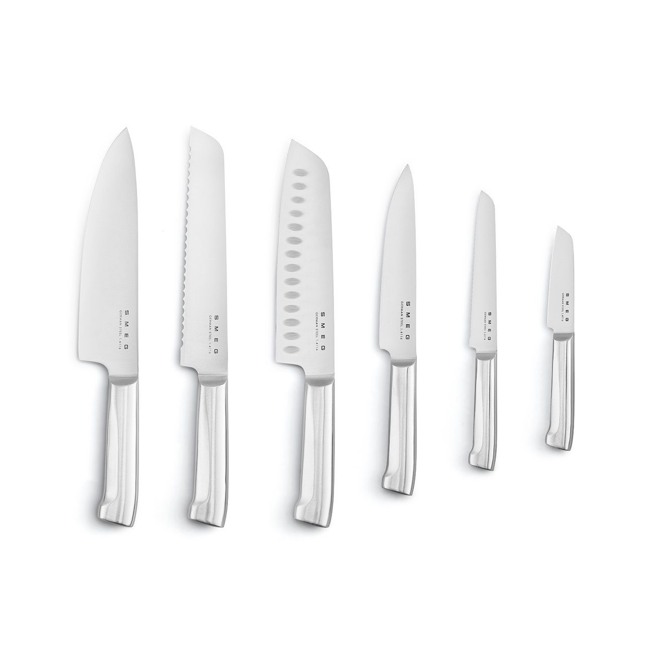 Smeg Messerblock KBSF02CR Messerblock-Set (6 tlg) Gehäuse: Carbonstahl 50s Style Creme (6tlg) – Bild 4 von 5