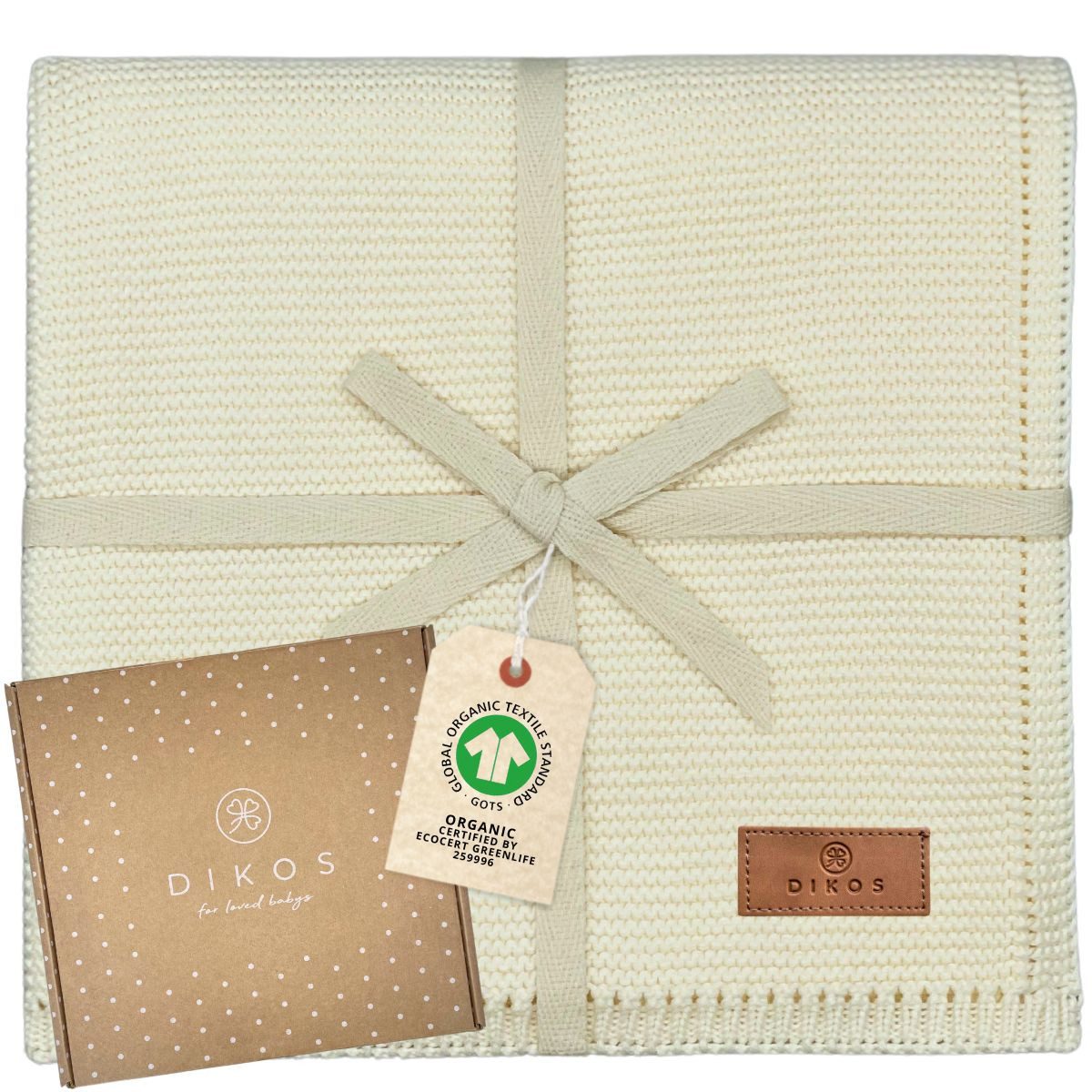 Babydecke DIKOS® Baby Decke für Neugeborene aus *100%* Bio Baumwolle, DIKOS, Kuscheldecke PREMIUM Qualität Geschenk zur Geburt, atmungsaktiv, clean