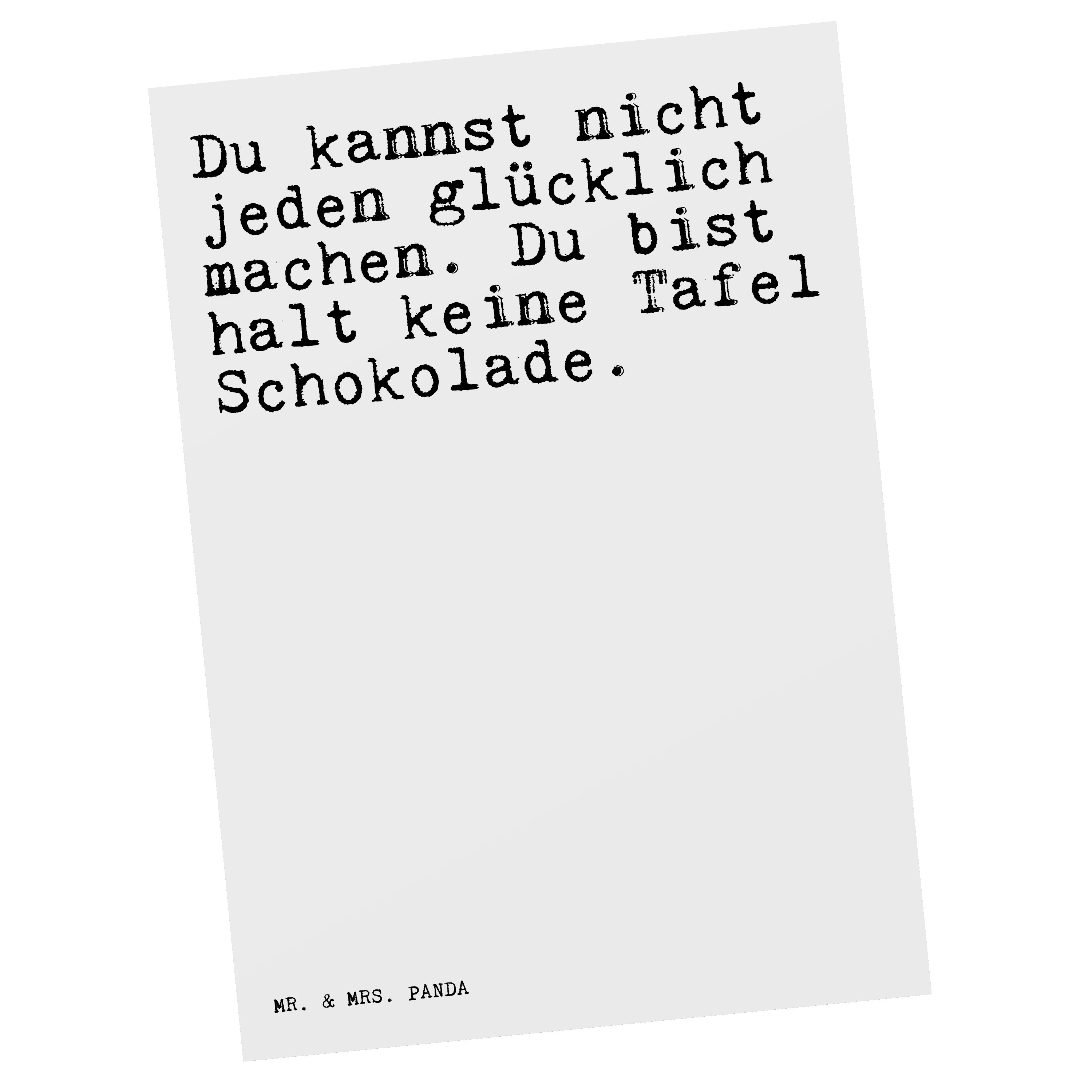 Mr. & Mrs. Panda Postkarte »Du kannst nicht jeden... Weiß