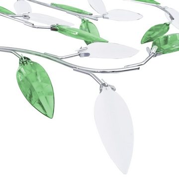 vidaXL Deckenleuchten Deckenleuchte mit Acrylglas-Blätter für 5 x E14-Lampen Grün