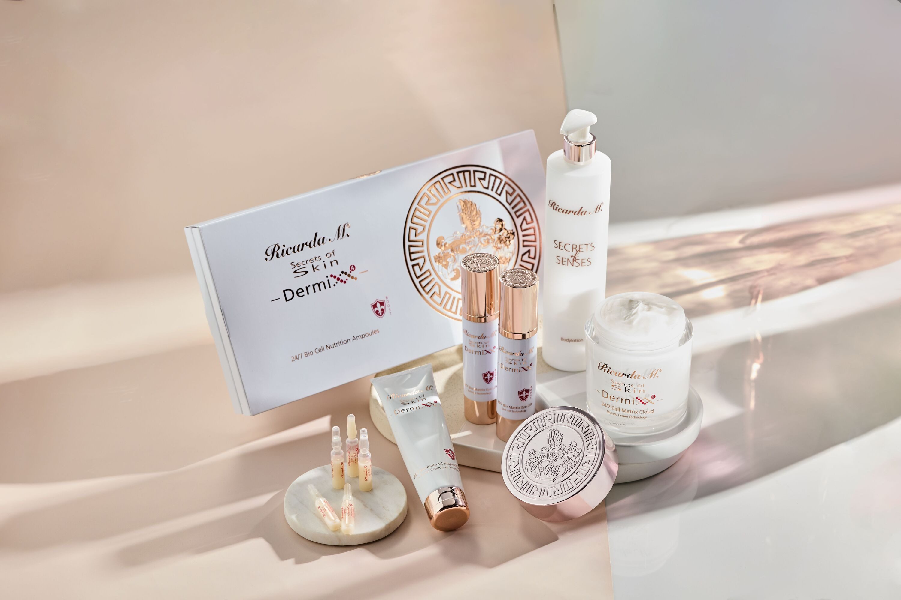 Ricarda M. Anti-Falten-Serum "SOS Dermixx4 24/7 Bio Cell Nutrition" Ampullenkur 56 x 2 ml, mit Anti-Aging-Formel (studienbelegt): nachhaltige Hautverjüngung