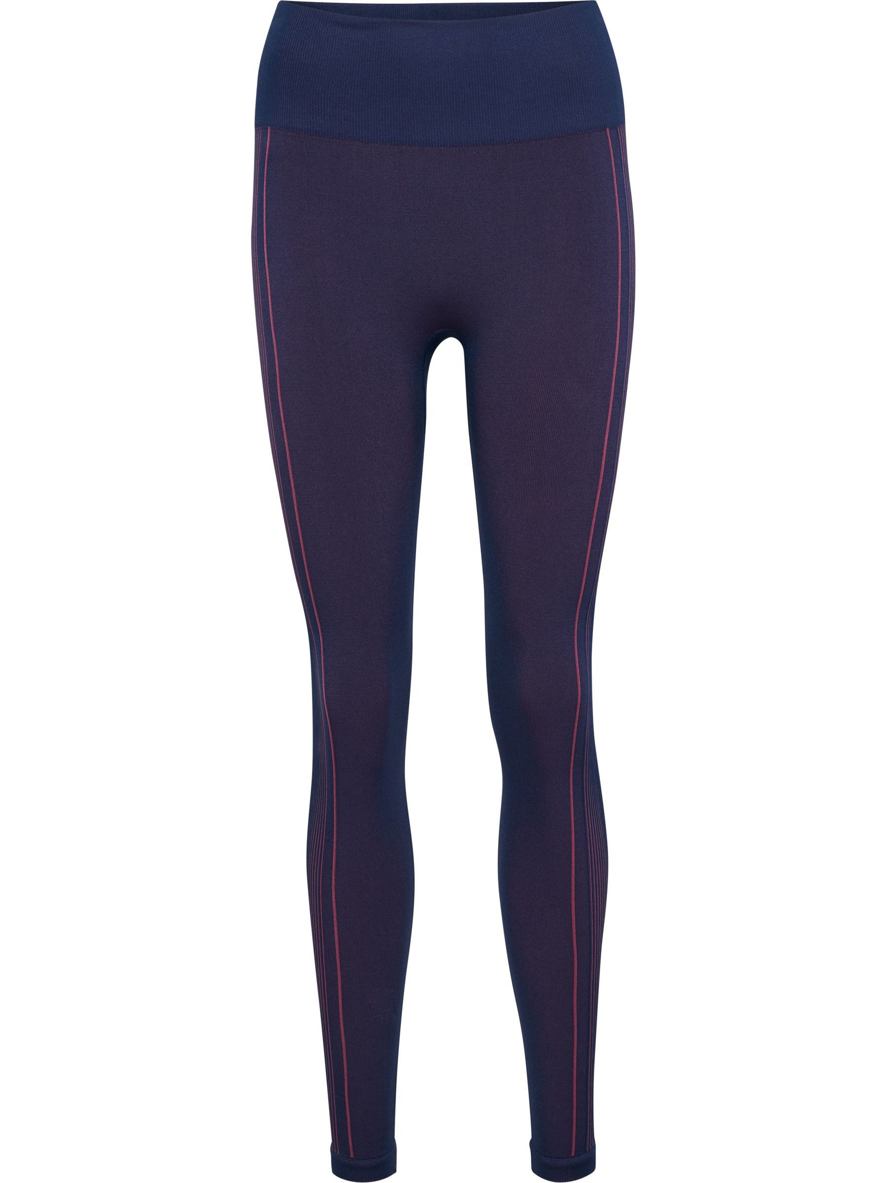 Leggings Hoher Bund Slim Fit Elastisch Gestreift Sportmode