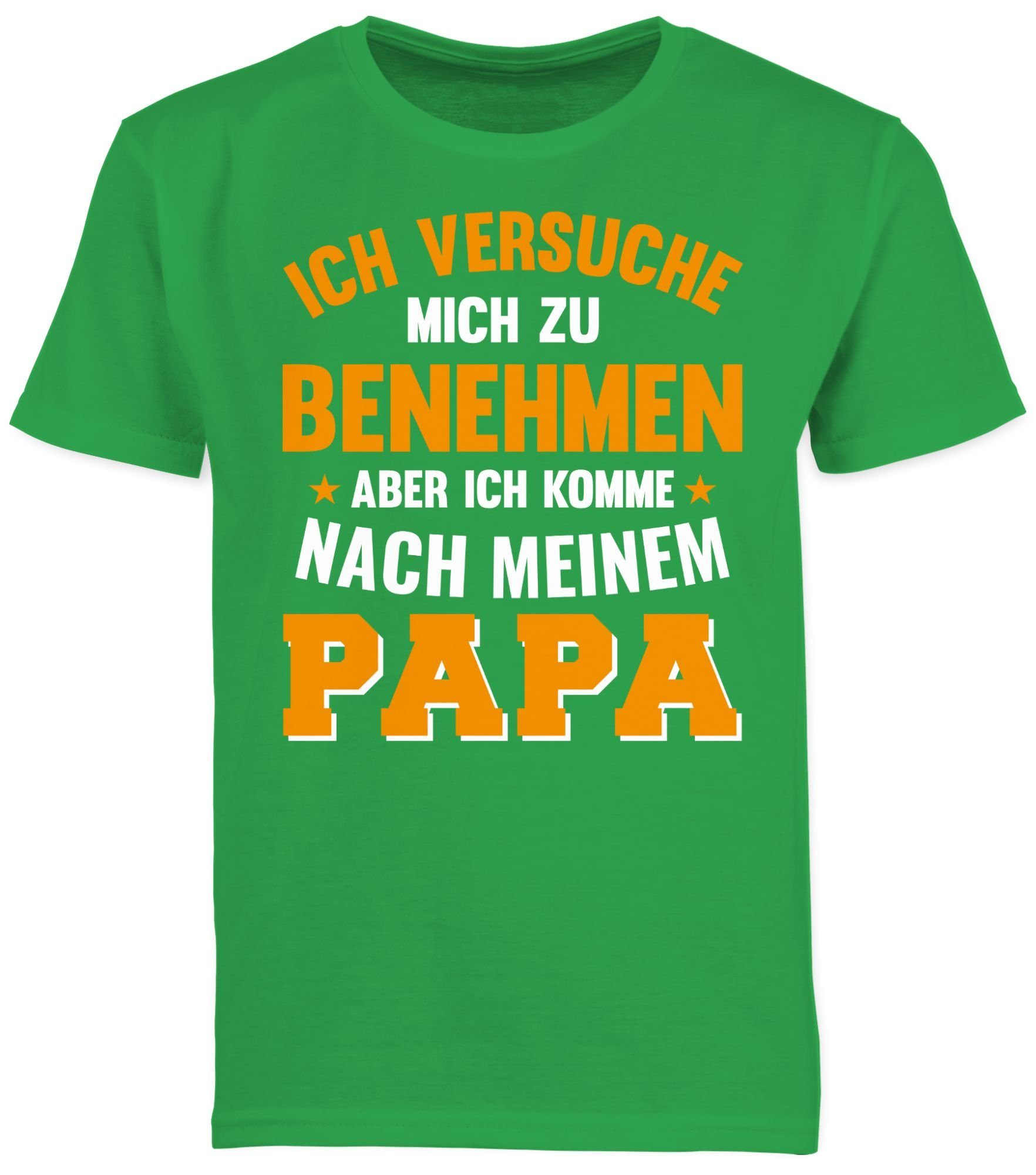 benehmen Ich 3 versuche Papa Statement Grün Sprüche meinem T-Shirt mich Shirtracer zu komme nach Kinder