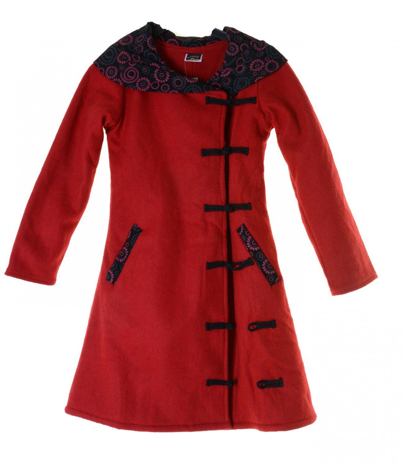 Langjacke Wollmantel Jacke Mantel Goa Psy Hippie Boho