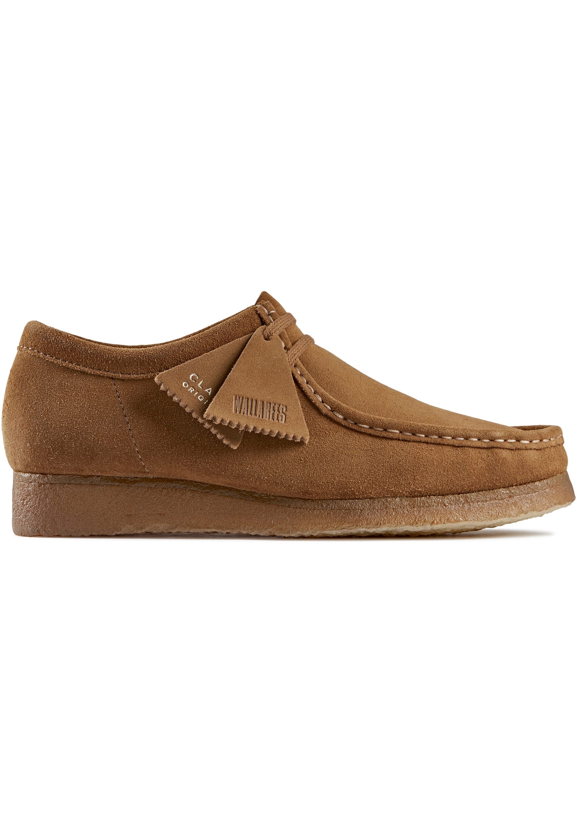 Clarks Wallabee Cola Mokassin mit der unnachahmlichen Kreppsohle