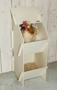 Outdoor-Spielzeug Kerbl Hühner Legenest aus Holz für 10 Hühner Stecksystem, aus Pappelholz
