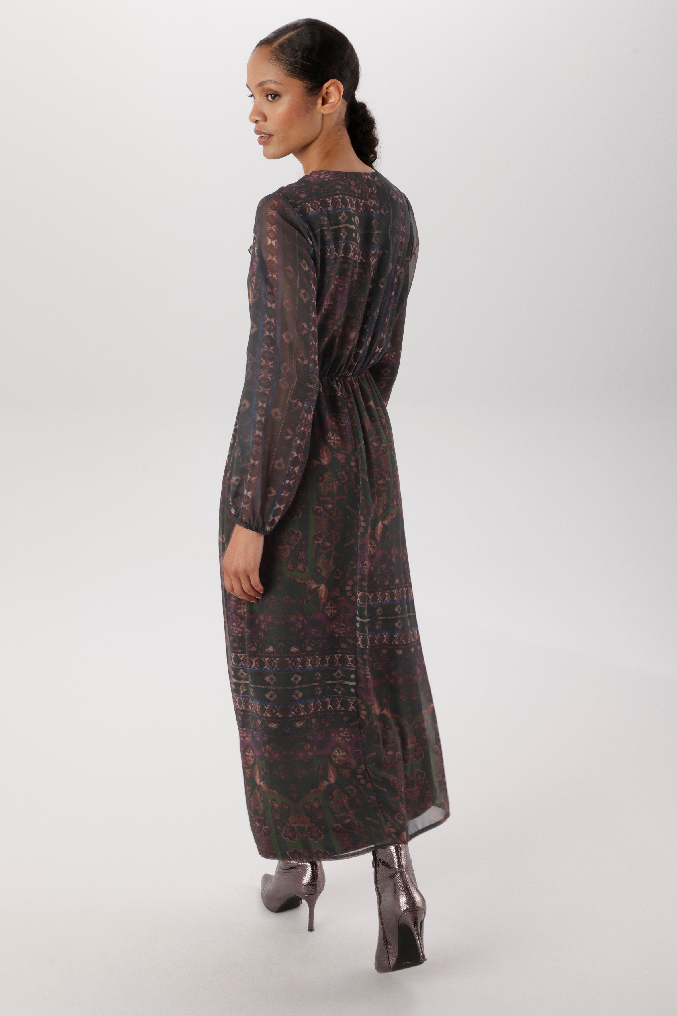 Aniston SELECTED Maxikleid mit verspielten Volants am V-Ausschnitt - NEUE KOLLEKTION