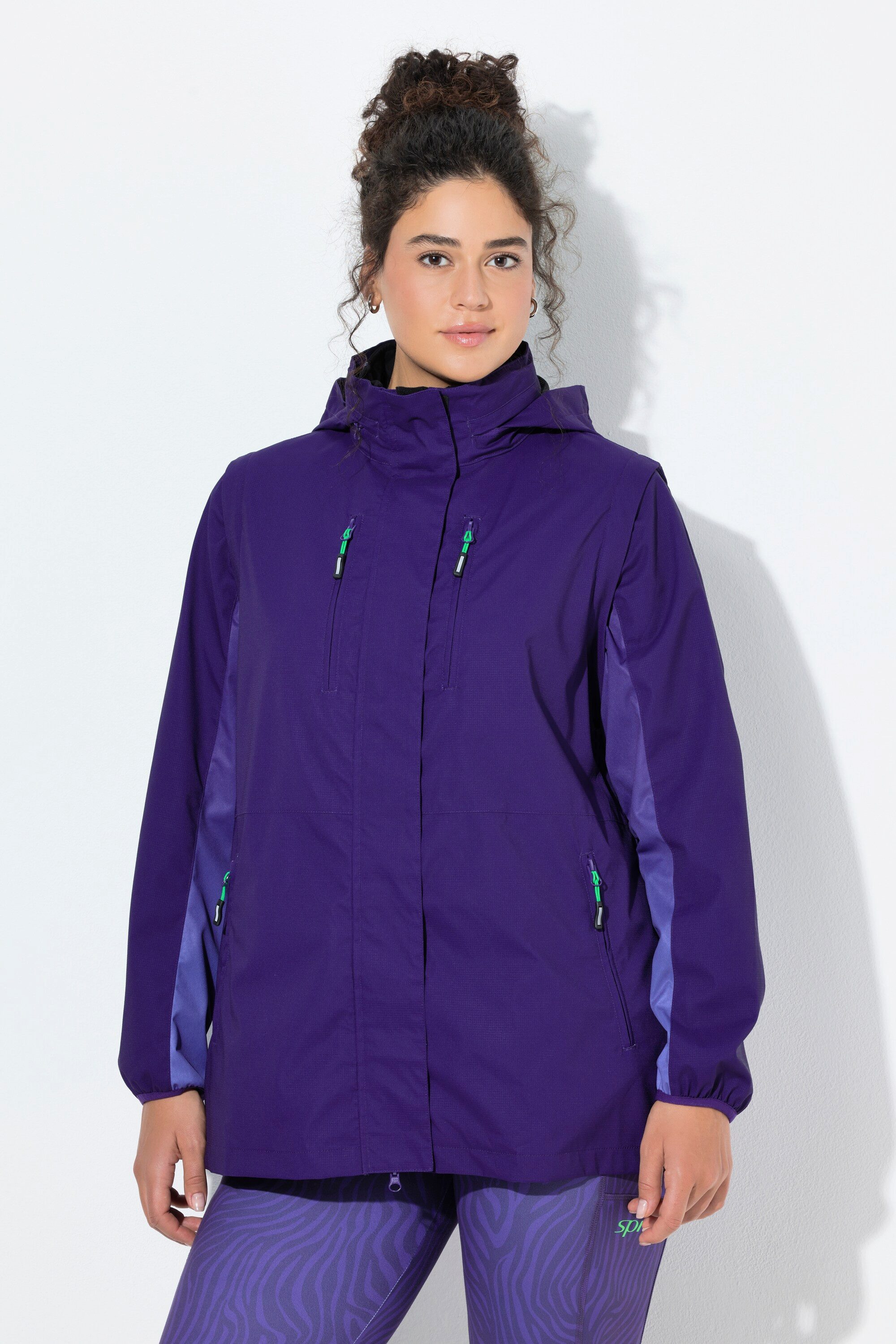 Ulla Popken Funktionsjacke 2-in-1-Funktionsjacke wasserabweisend