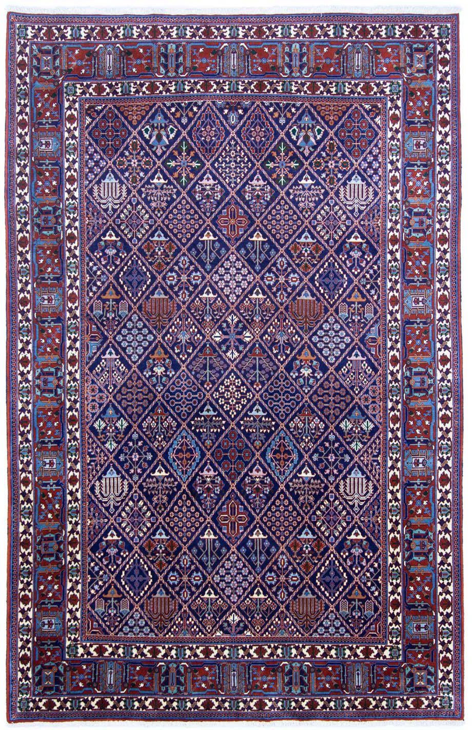 Wollteppich Meymeh Durchgemustert Blu 305 x 201 cm, morgenland, rechteckig, Höhe: 10 mm, Unikat mit Zertifikat