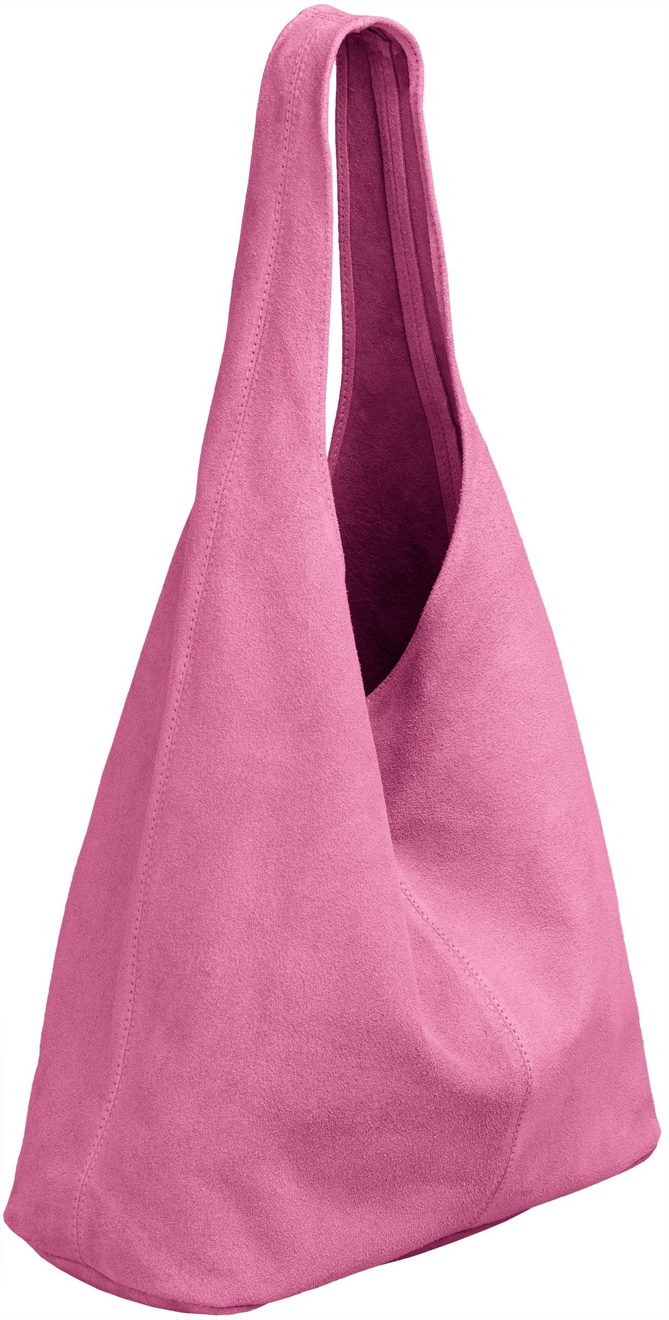 Caspar Schultertasche große Damen Wildleder Tasche Hobo Bag - CLASSIC LINE - Modell No.767, angenehm leicht, ohne Innenfutter, mit Sicherheitsfach, 100% Echtleder