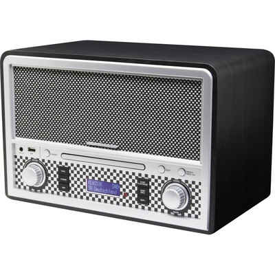 Soundmaster NR955SW Retro Kompaktanlage CD-Player DAB+ UKW-Radio USB AUX Bluetooth Retro-Radio (DAB+, UKW, 8 W)