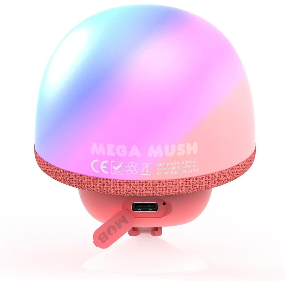 MOB Mega Mush Lautsprecher LED rot Lichteffekte Musikbox Bluetooth-Lautsprecher