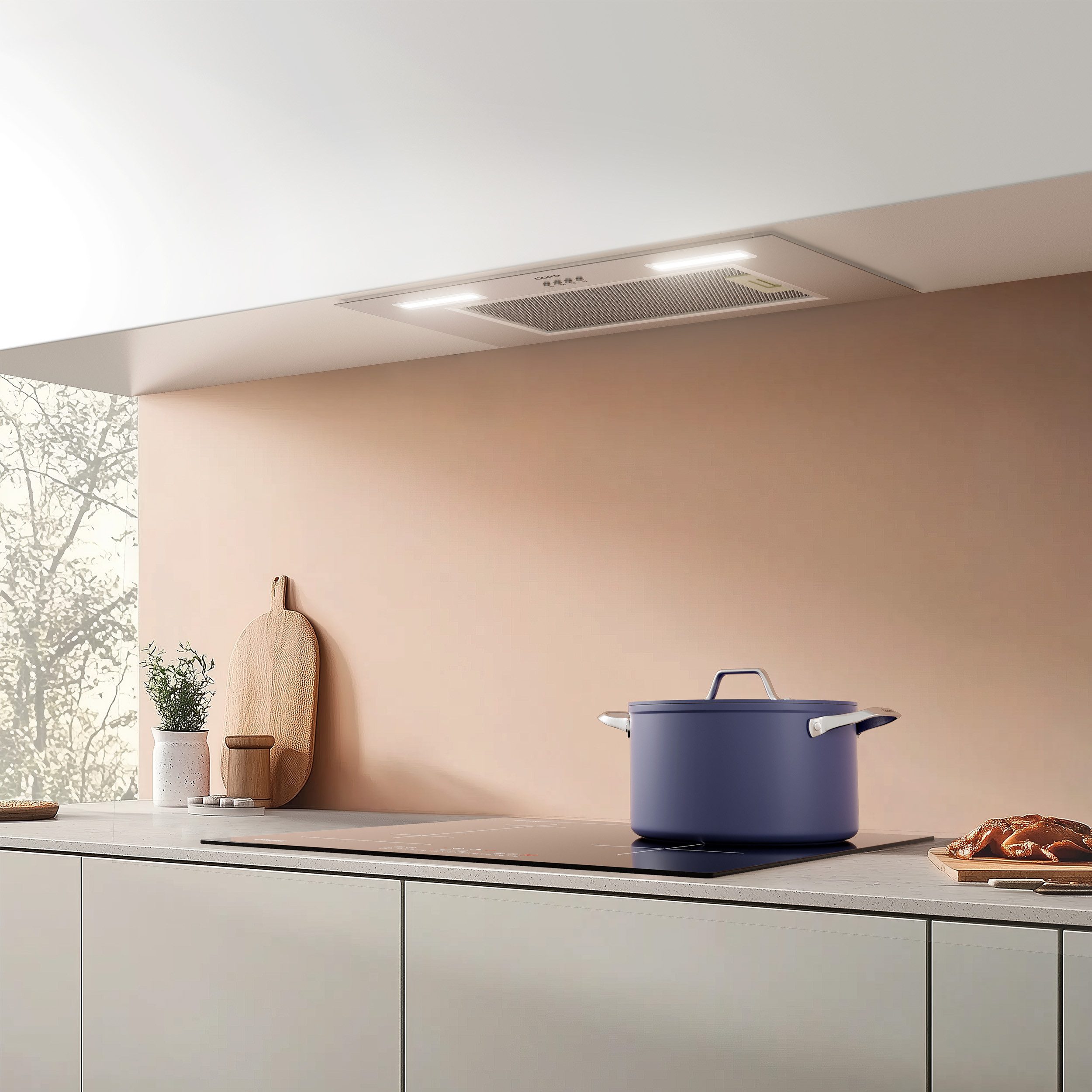 CIARRA Unterbauhaube 60 cm A+++ 650 m³/h Einbauhaube leise Abluft & Umluft LED VM6926AS 60 cm A+++ 650 m³/h Einbauhaube leise Abluft & Umluft LED VM6926AS, Einbau-Dunstabzugshaube aus Edelstahl für Küchenschrank Touch Control