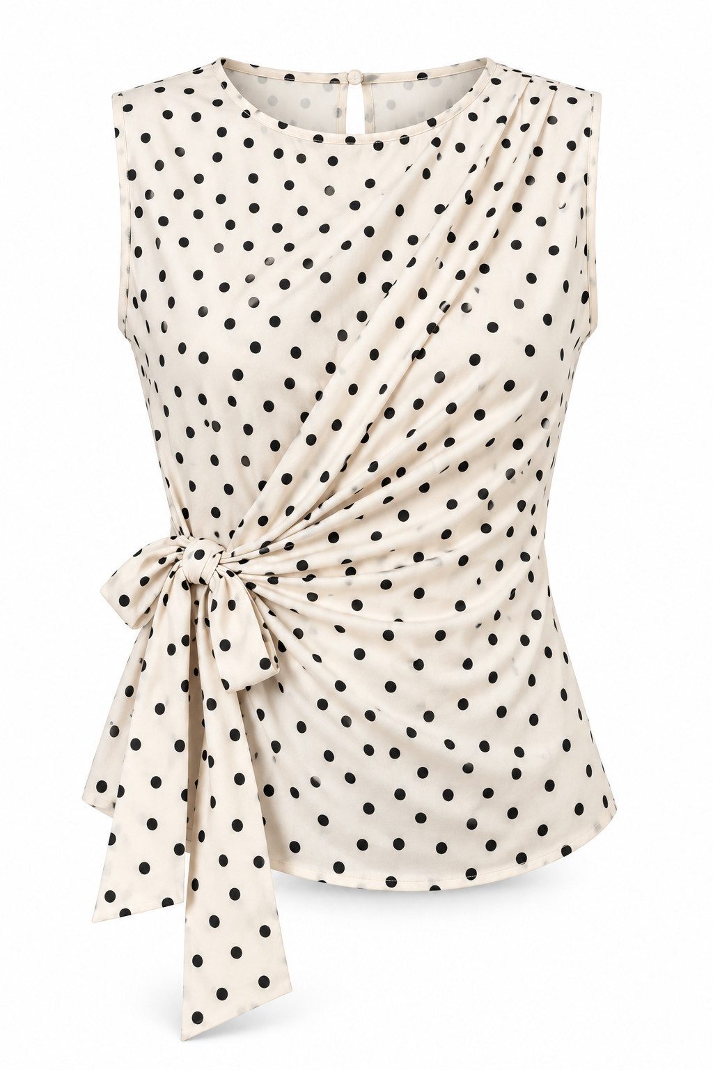 ITALY VIBES Shirttop - Modisches ärmelloses Blusentop mit Knotendetail für Damen ONE SIZE - passend für Größen XS bis M