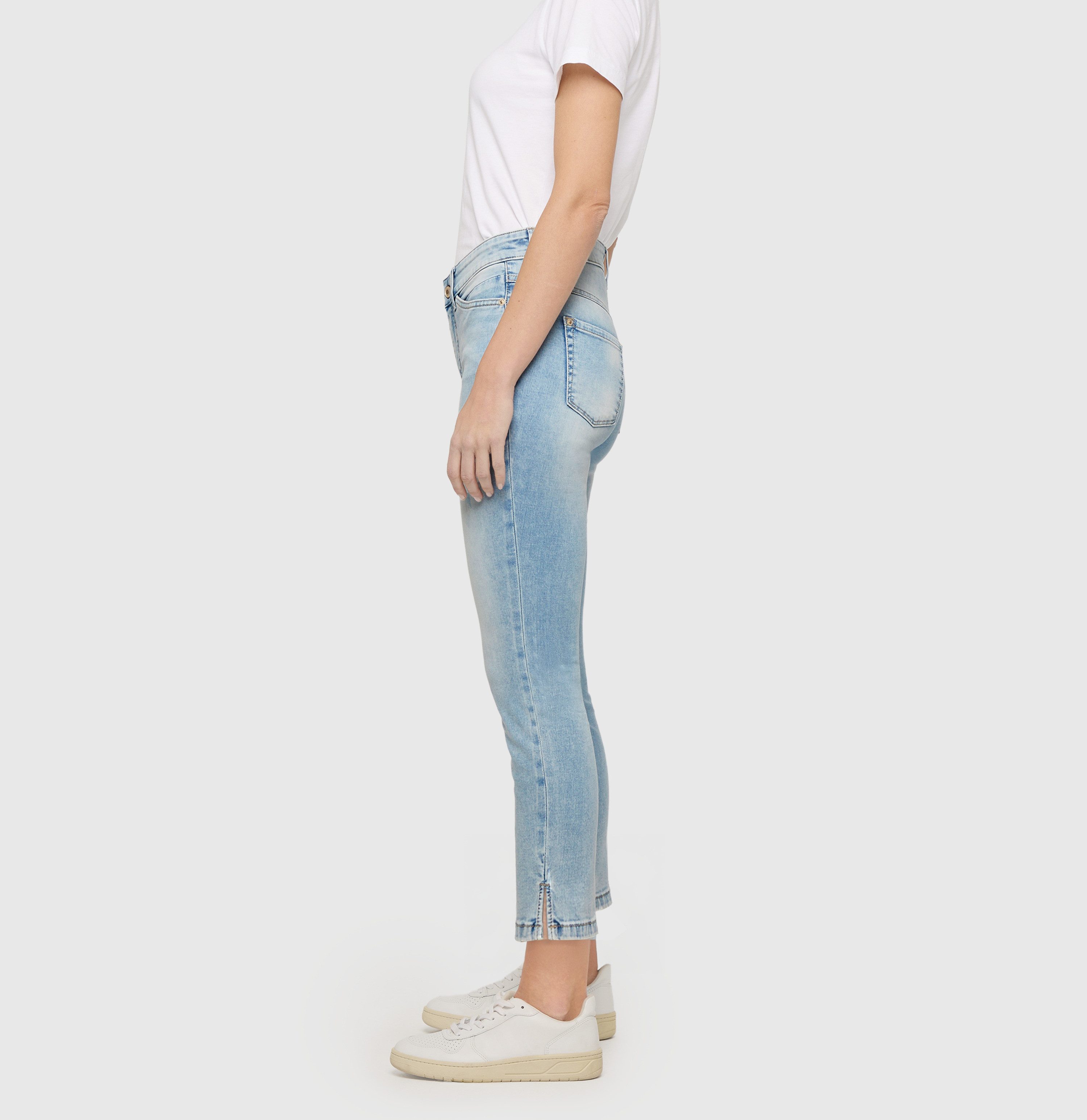 MAC 7/8-Jeans Dream Summer verkürzt mit Schlitz am Saum