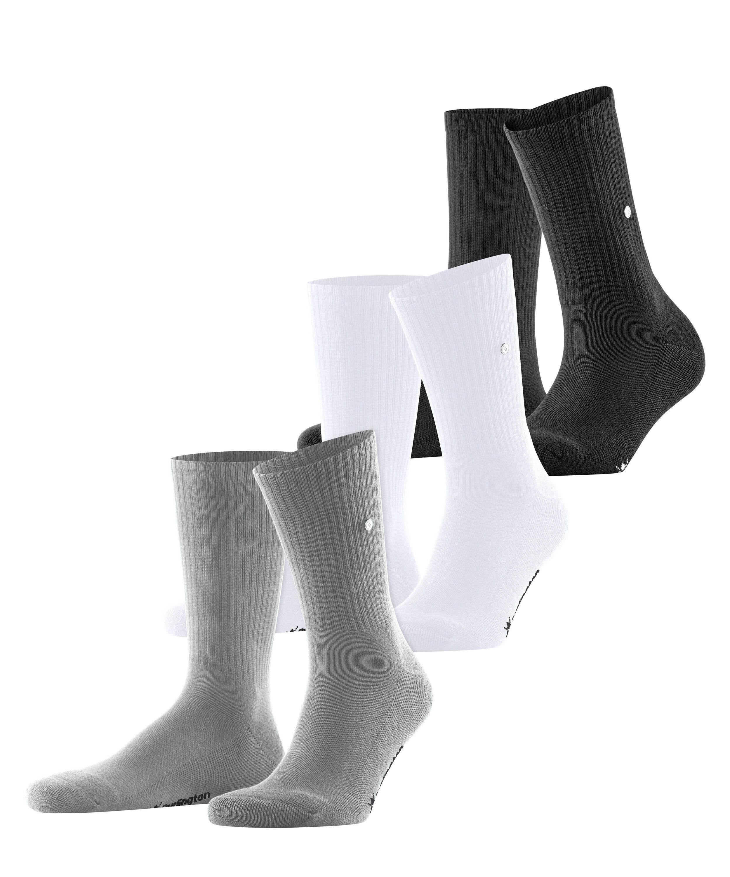 Burlington Socken Burlington Crew 3-Pack Herren (3-Paar)