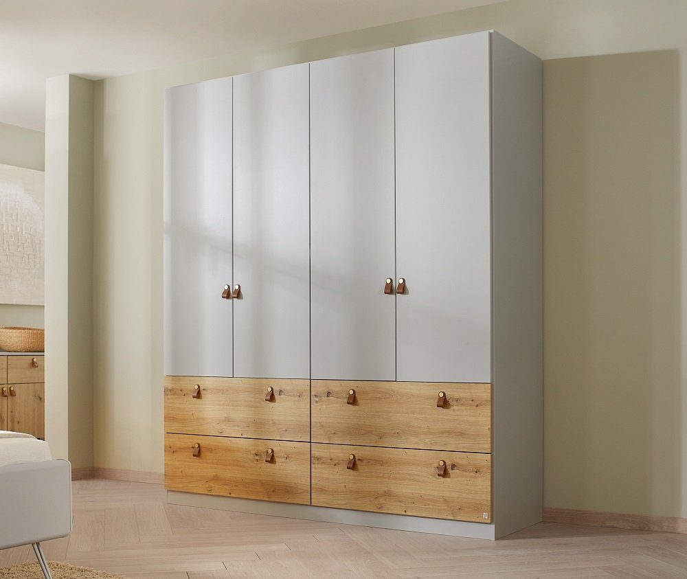 Rauch Möbel Kleiderschrank Kleiderschrank Drehtürenschrank Homey, mit  Schubkästen, seidengrau