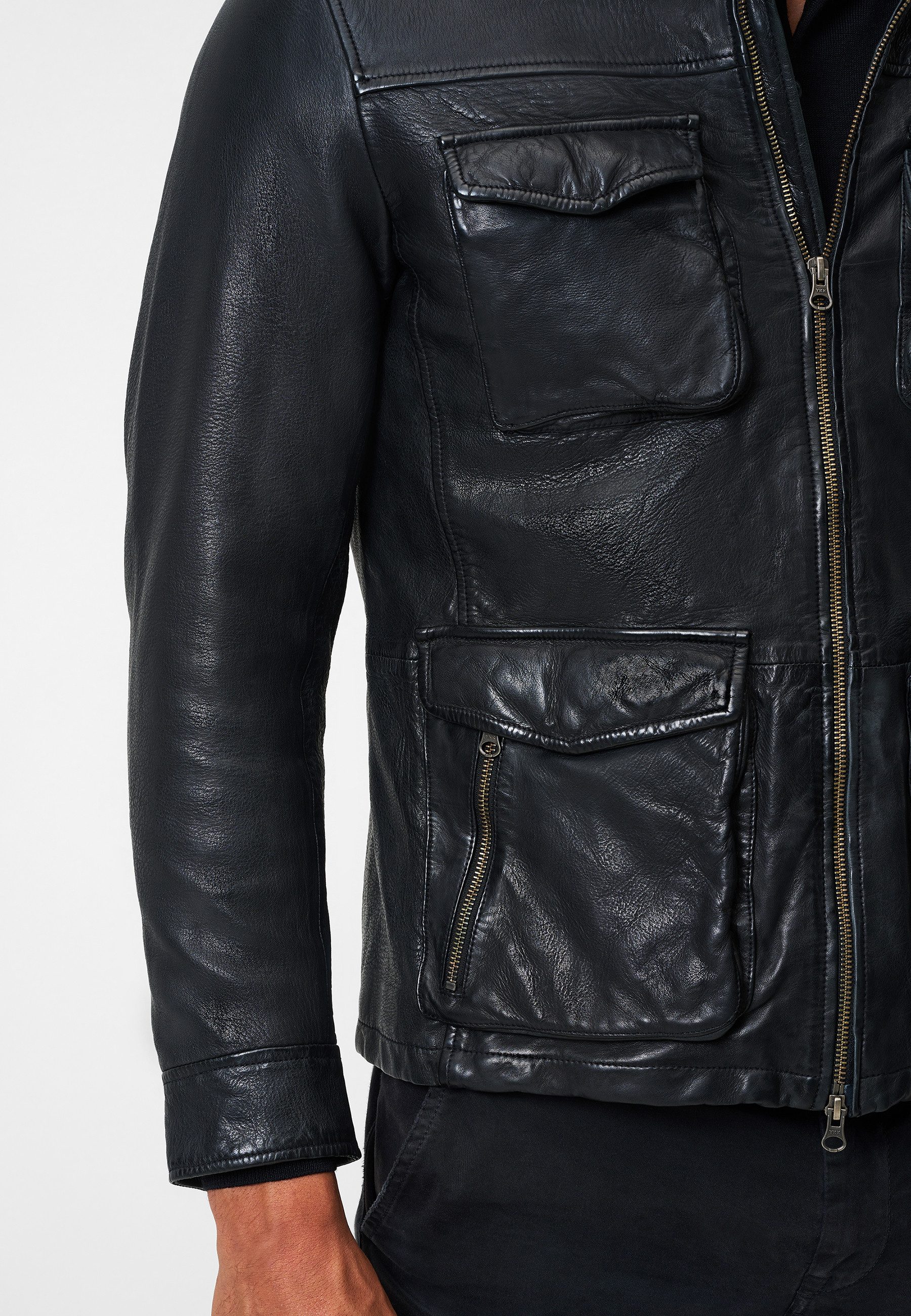 RICANO Lederjacke Stefano Zeitlose Herrenjacke aus Lammleder – Bild 5 von 5