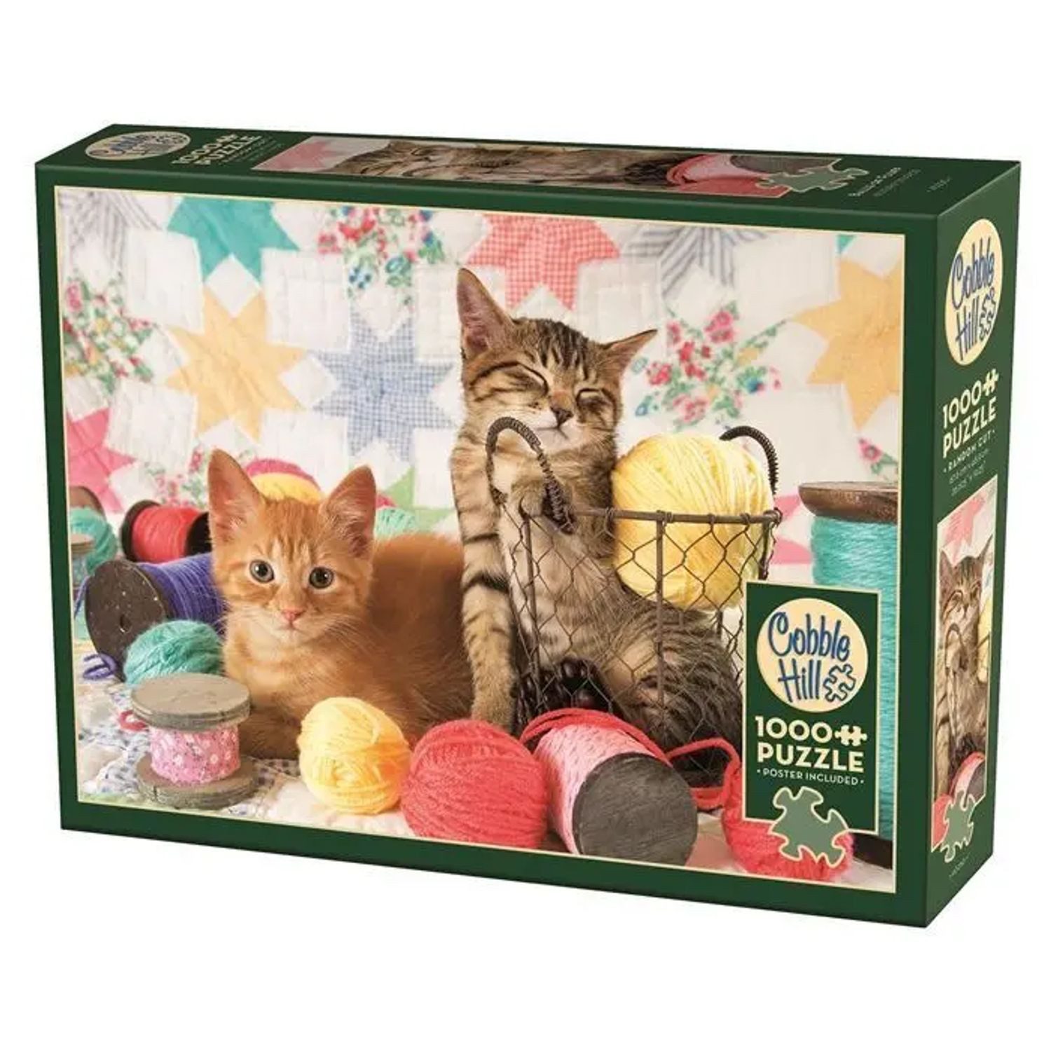 BrainBox Puzzle COBBLE HILL PUZZLES - Flauschige Knäuel 1000 Teile, 1000 Puzzleteile