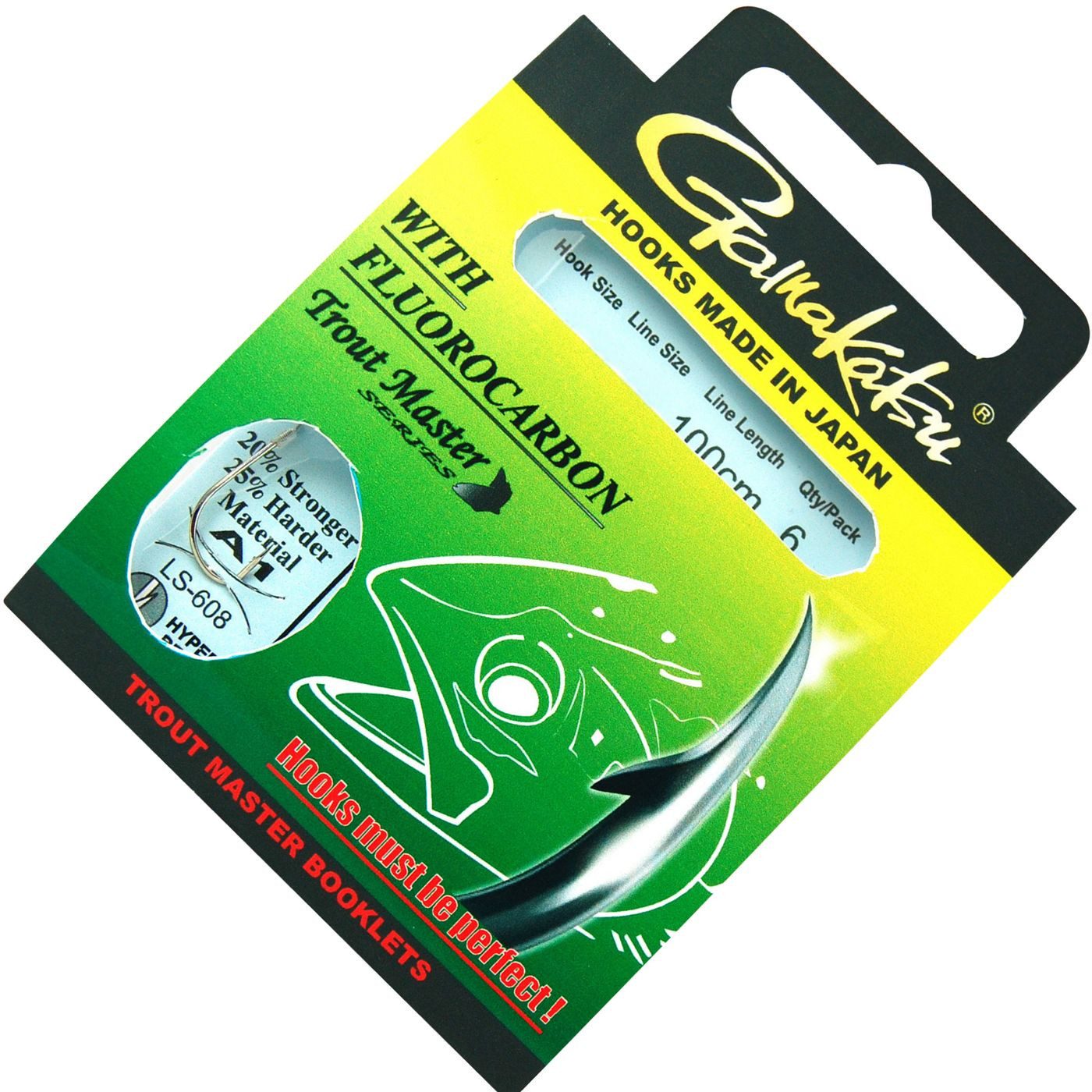 Gamakatsu Forellenhaken Gamakatsu LS-608 Trout Master Series 100cm - 6 gebundene Рыболовный крючок