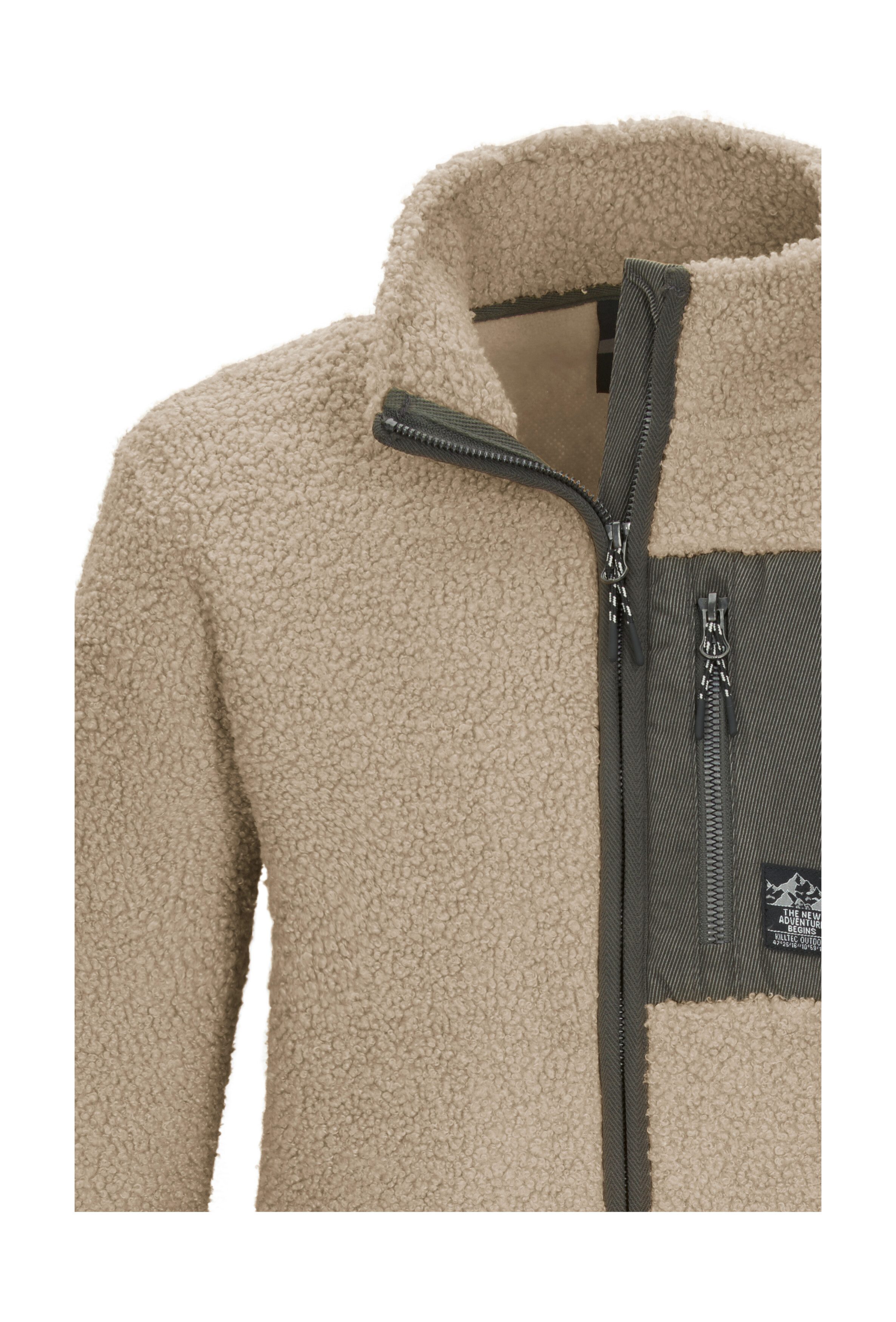 Killtec Fleecejacke KOW 144 BYS FLC JCKT Weiche Sherpa Fleecejacke mit Kinnschutz und Stauraum – Bild 3 von 5