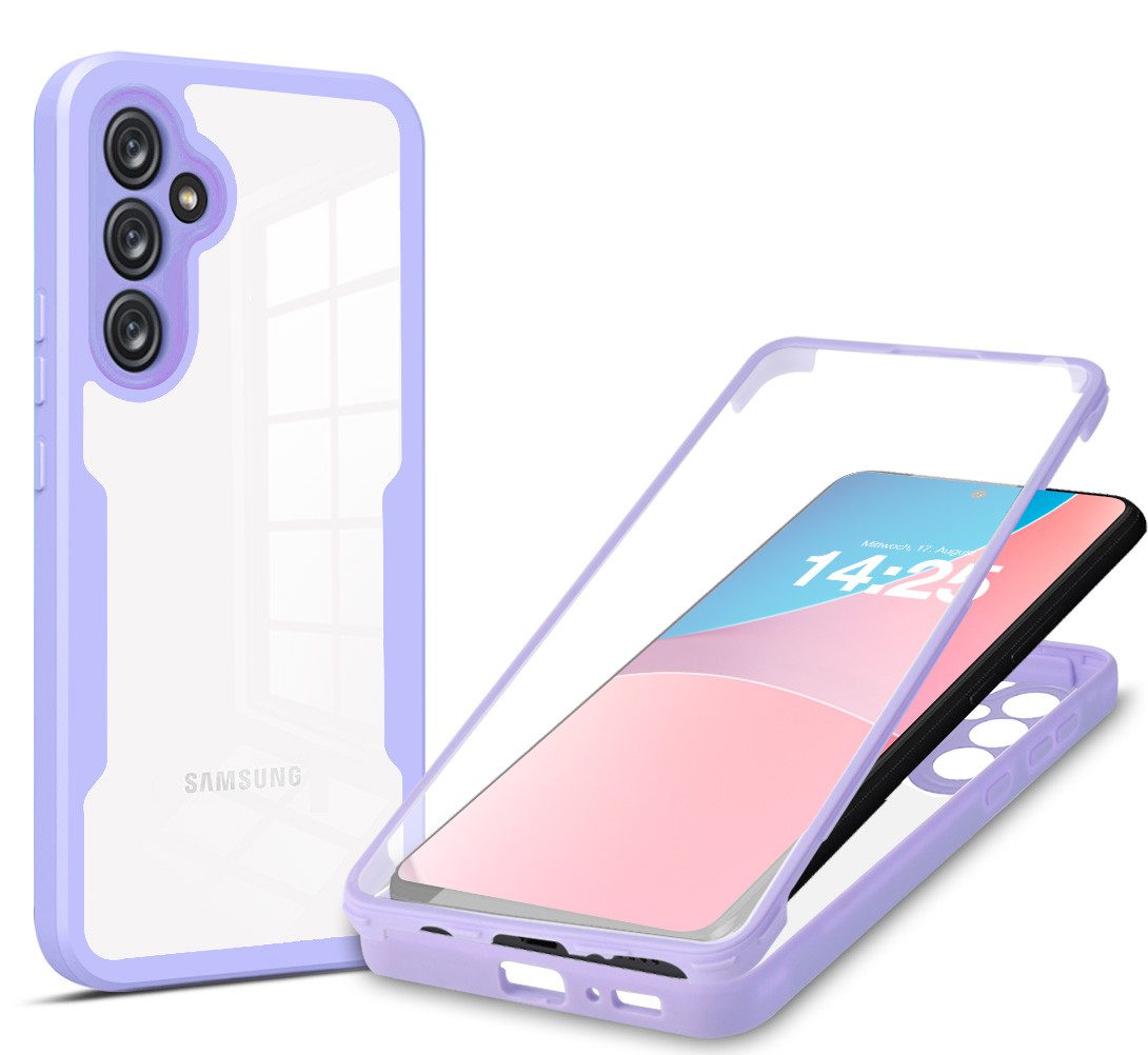 Tec-Expert Handyhülle 360 Grad Hülle für Samsung Galaxy S23 FE 6.4 Zoll, 6.4, Rundum Schutz Cover Case Hülle robust