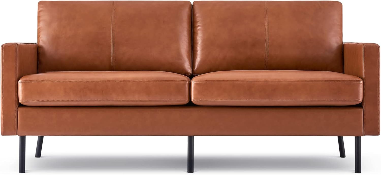 Sofa Z-Hom Leder Sofa Modell 001, 2-Sitzer-/ 3-Sitzer-Sofa, Moderne Couch