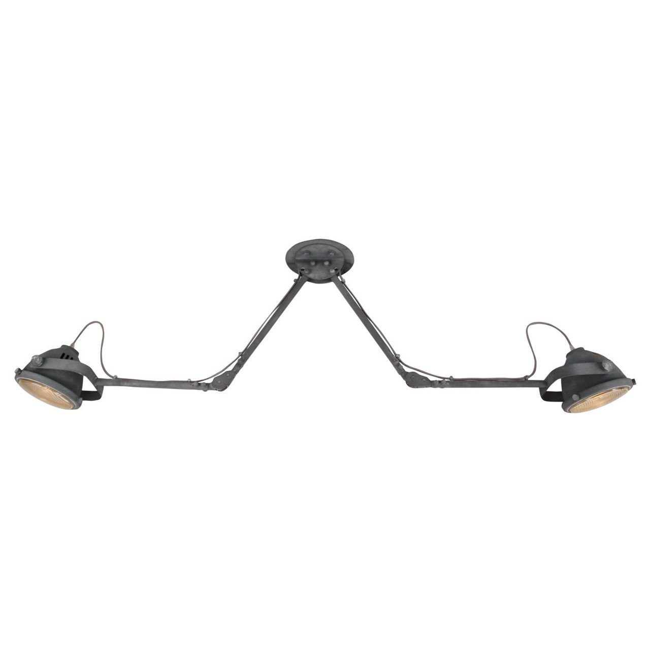 geeignet A60, Deckenspot Beton 2flg Deckenleuchte Carmen grau E27, 40W, Lampe Carmen, f 2x Brilliant