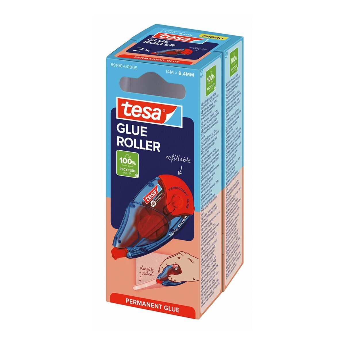tesa Klebesticks GLUE ROLLER, 2 Stück