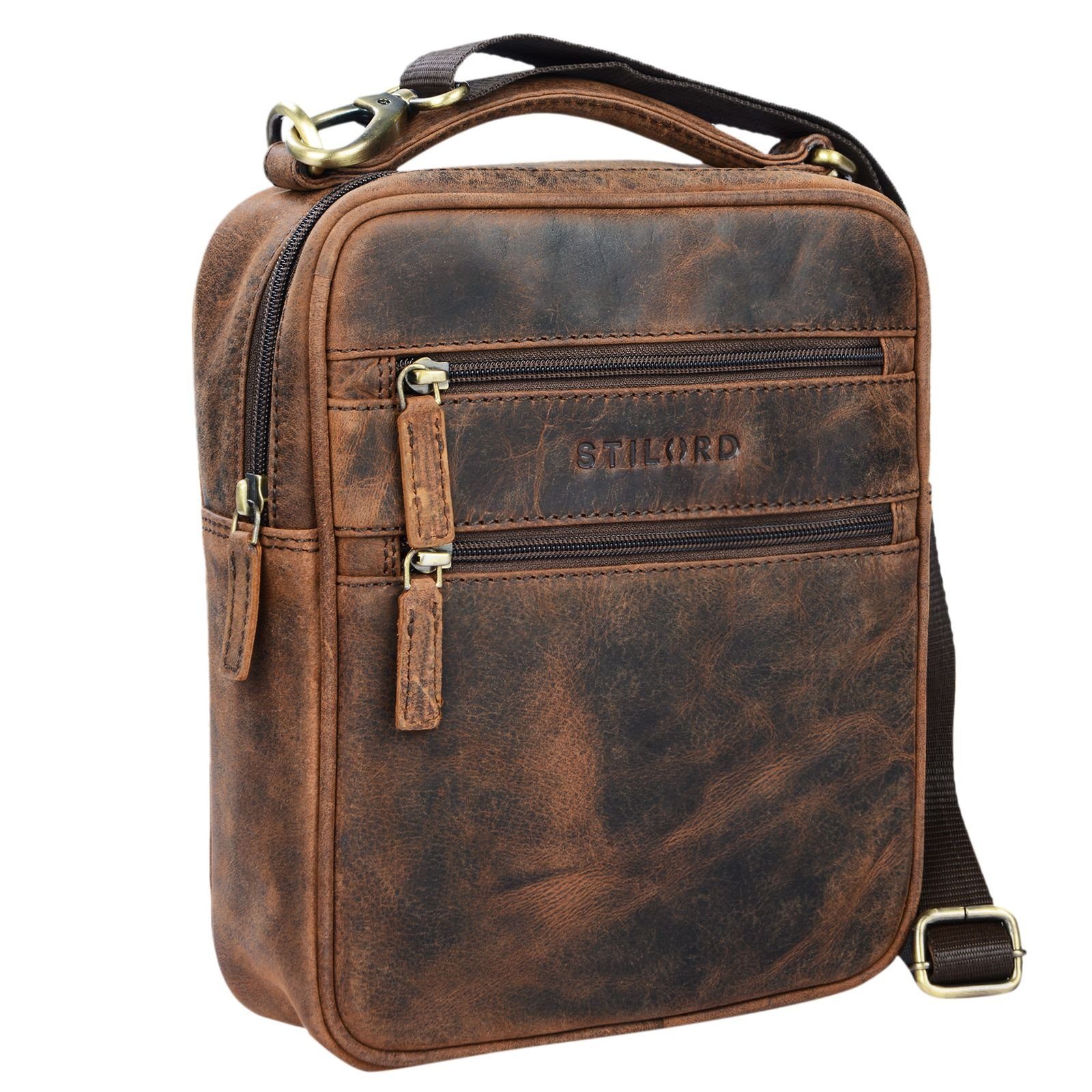 STILORD Schultertasche "Mats" Herren Handtasche Leder Vintage