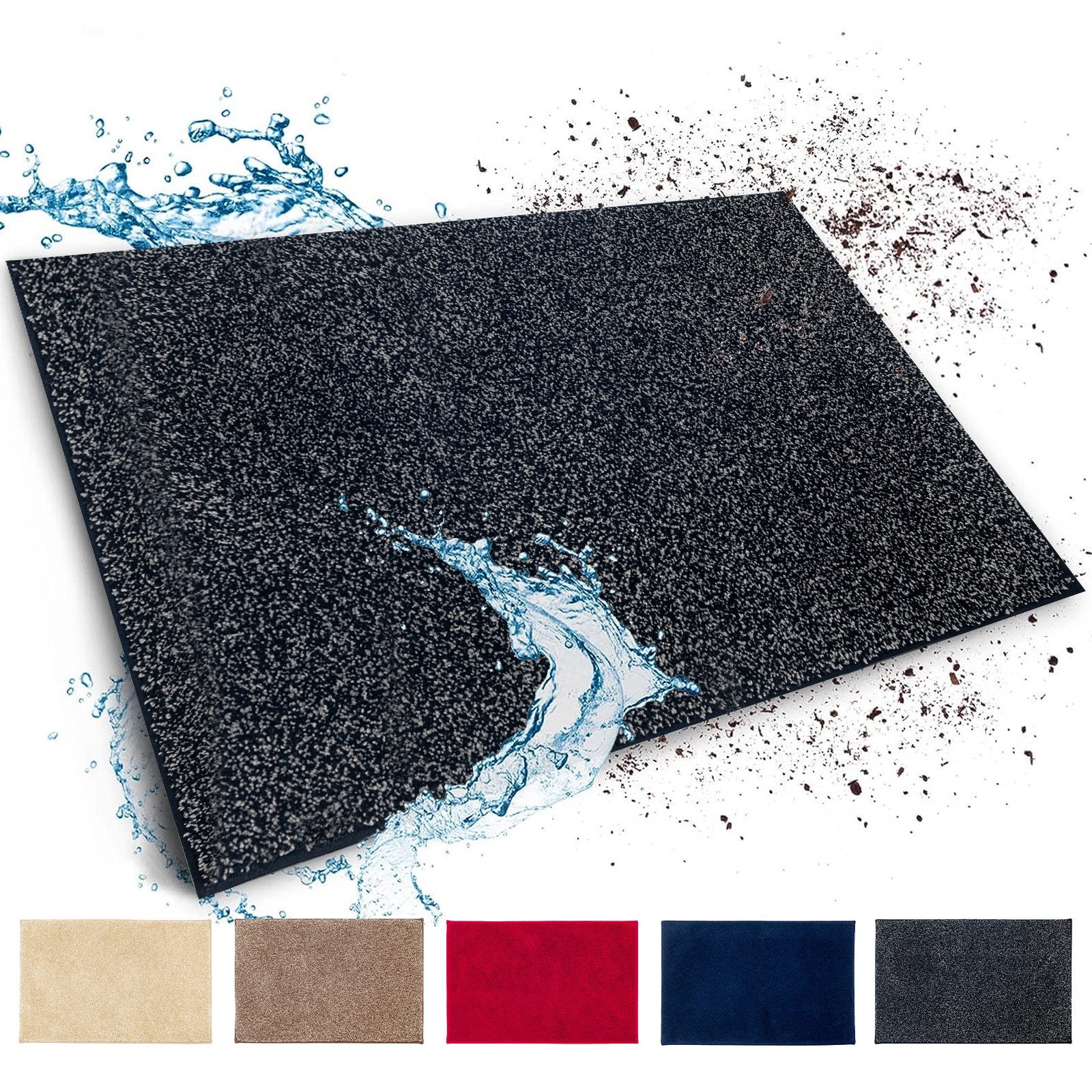 Floordirekt Fußmatte Nasa Schmutzfangmatte, rechteckig, Höhe: 14 mm, waschbar bei 30 Grad, schmutzabsorbierend