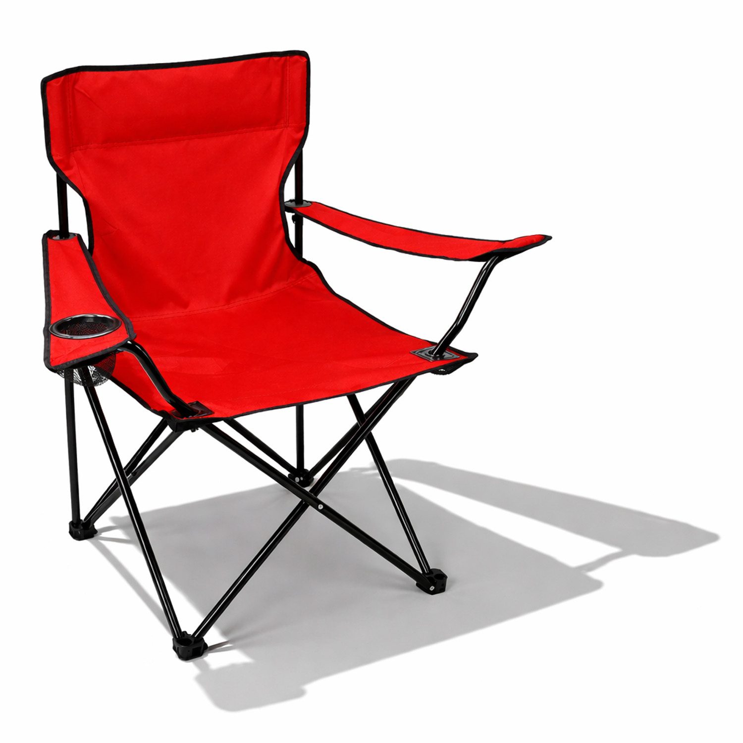 Mojawo Klappstuhl Anglersessel Campingstuhl Anglerstuhl Getränkehalter und Tasche Rot