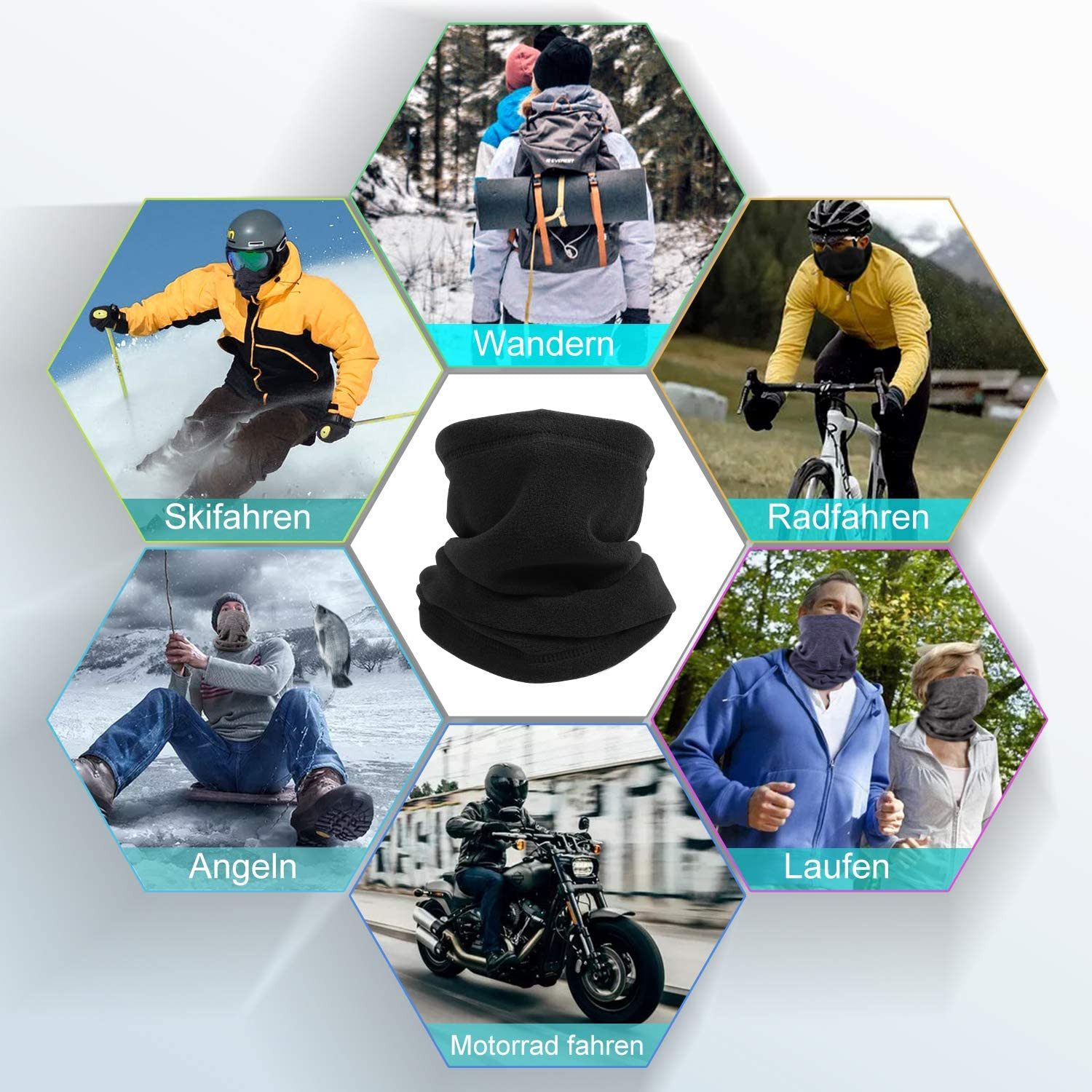 WLIXPBB Sturmhaube PolarFleece Schal: Winterhalswärmer ideal für Motorrad u günstig online kaufen