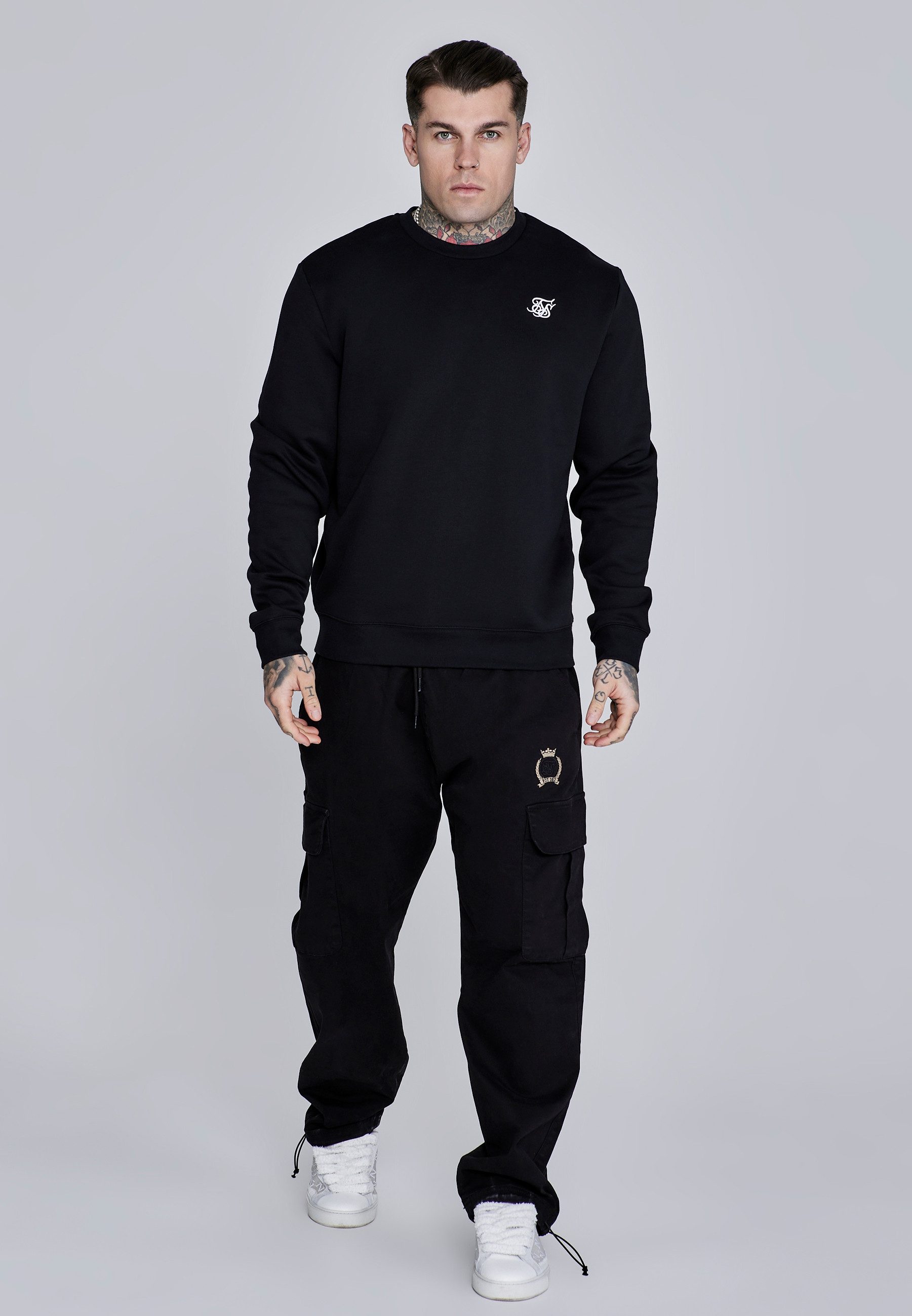 Cargohose SikSilk Herren Loose Fit Cargos