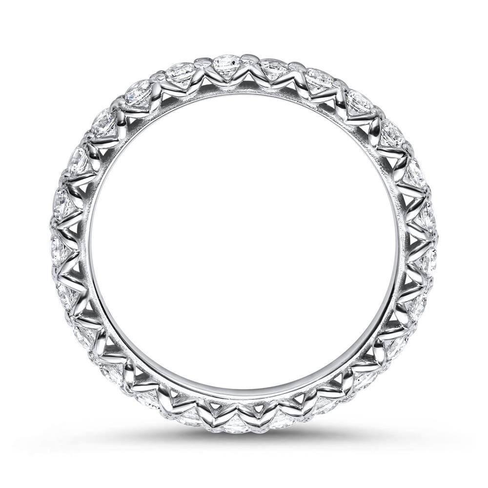 Silber mit Verlobungsring Verlobungsring 925 VR0052 Steinbesatz weißem JEWLIX