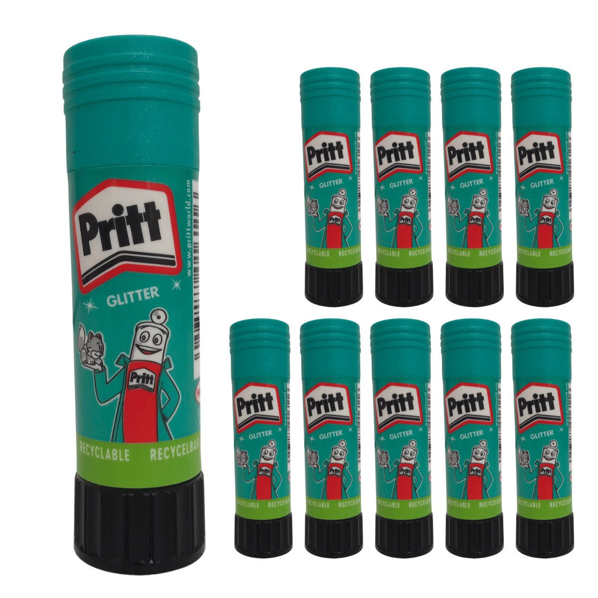 PRITT Klebestift Prittstift Grün, (Spar-Pack, 10-tlg)