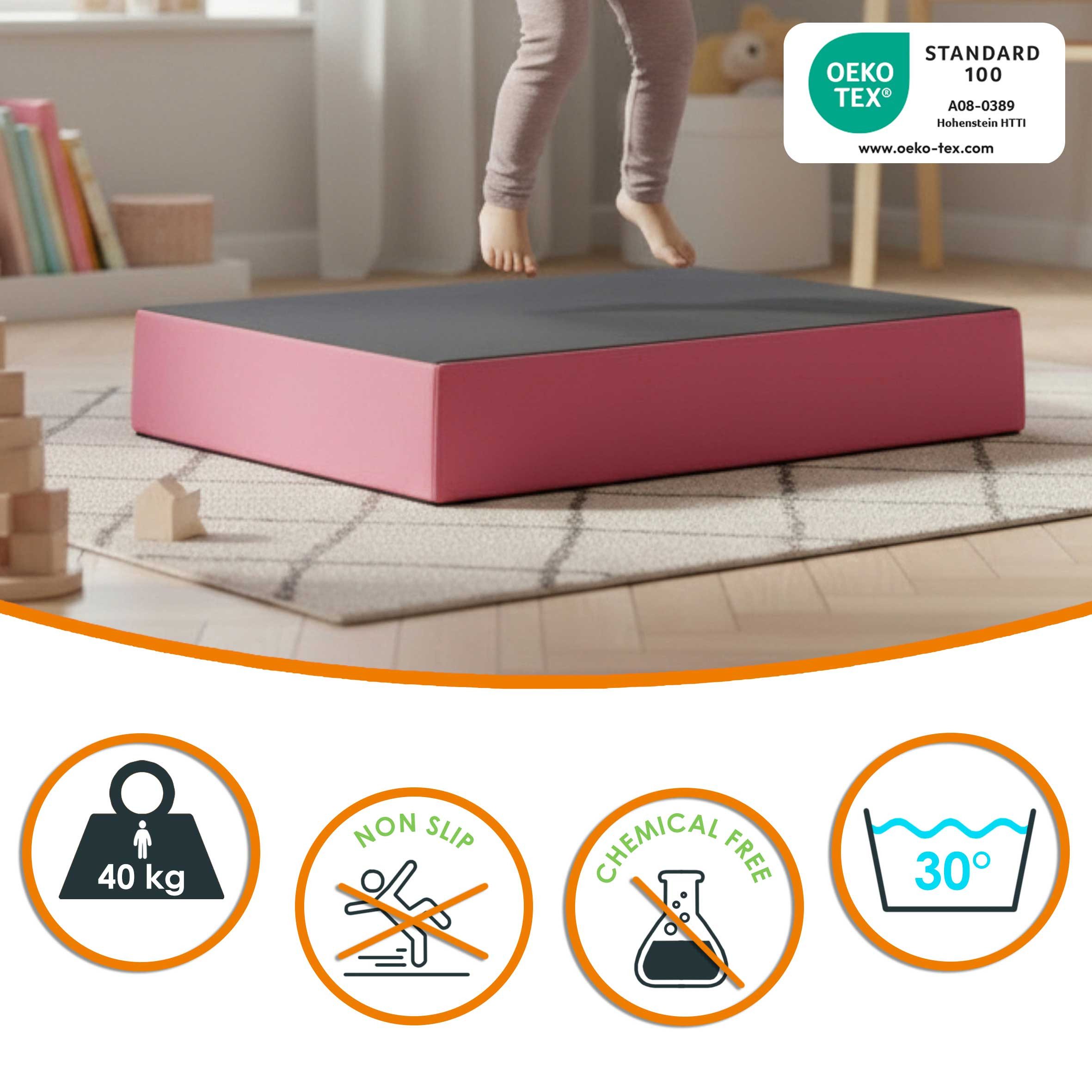 Spetebo Weichbodenmatte Jump Hüpfpolster 99 x 75 x 18 cm (Packung, 1-St., 1 tlg), Hüpfmatratze für Kinder ab 3 Jahre bis 40 kg