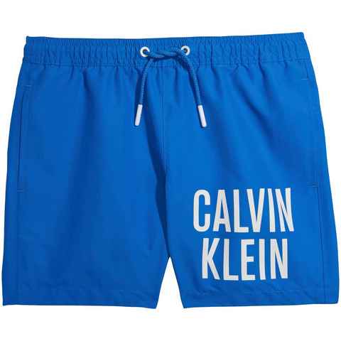 Calvin Klein Swimwear Badeshorts MEDIUM DRAWSTRING Kinder bis 16 Jahre, elastischer Bund mit Kordel, Logoschriftzug
