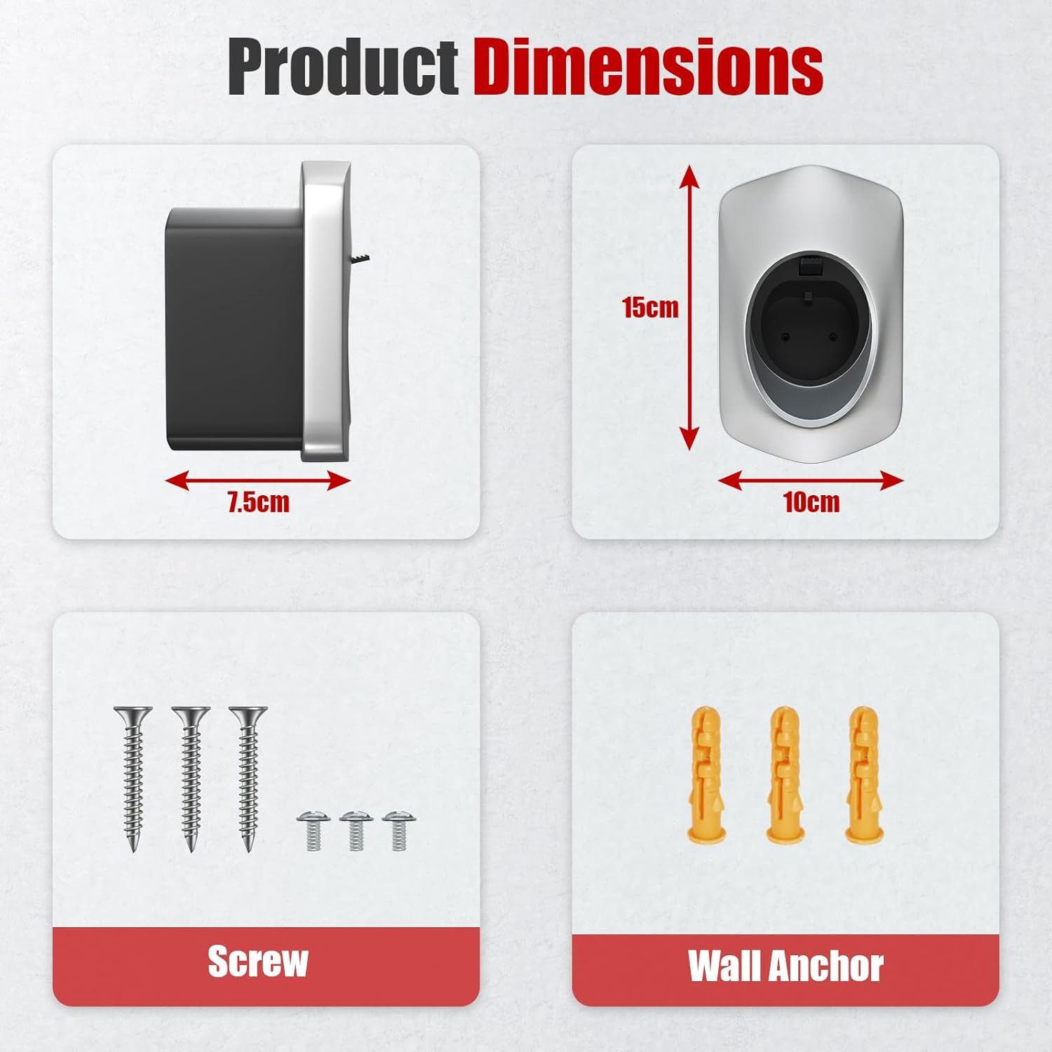 Kabelhalter Für Elektroauto Wallbox - J-Haken & Aufbewahrungsregal, Wandmontiert