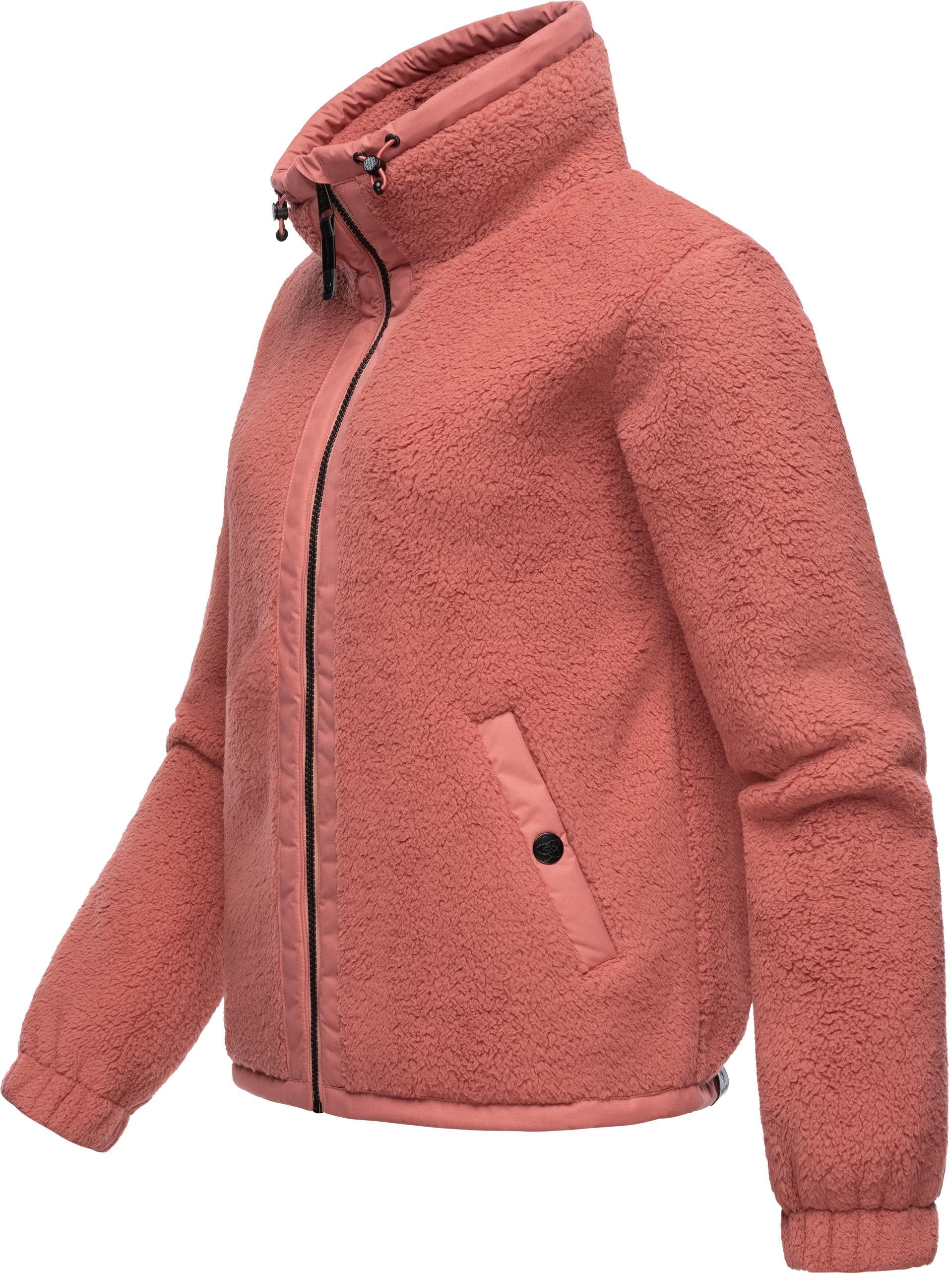 Ragwear Sweatjacke Nordicka Sportliche Kapuzenjacke mit Kunstleder-Elementen