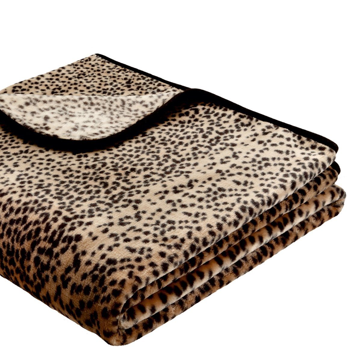 Wohndecke Deluxe, Traumschloss, Tierfelloptik Schneeleopard günstig online kaufen
