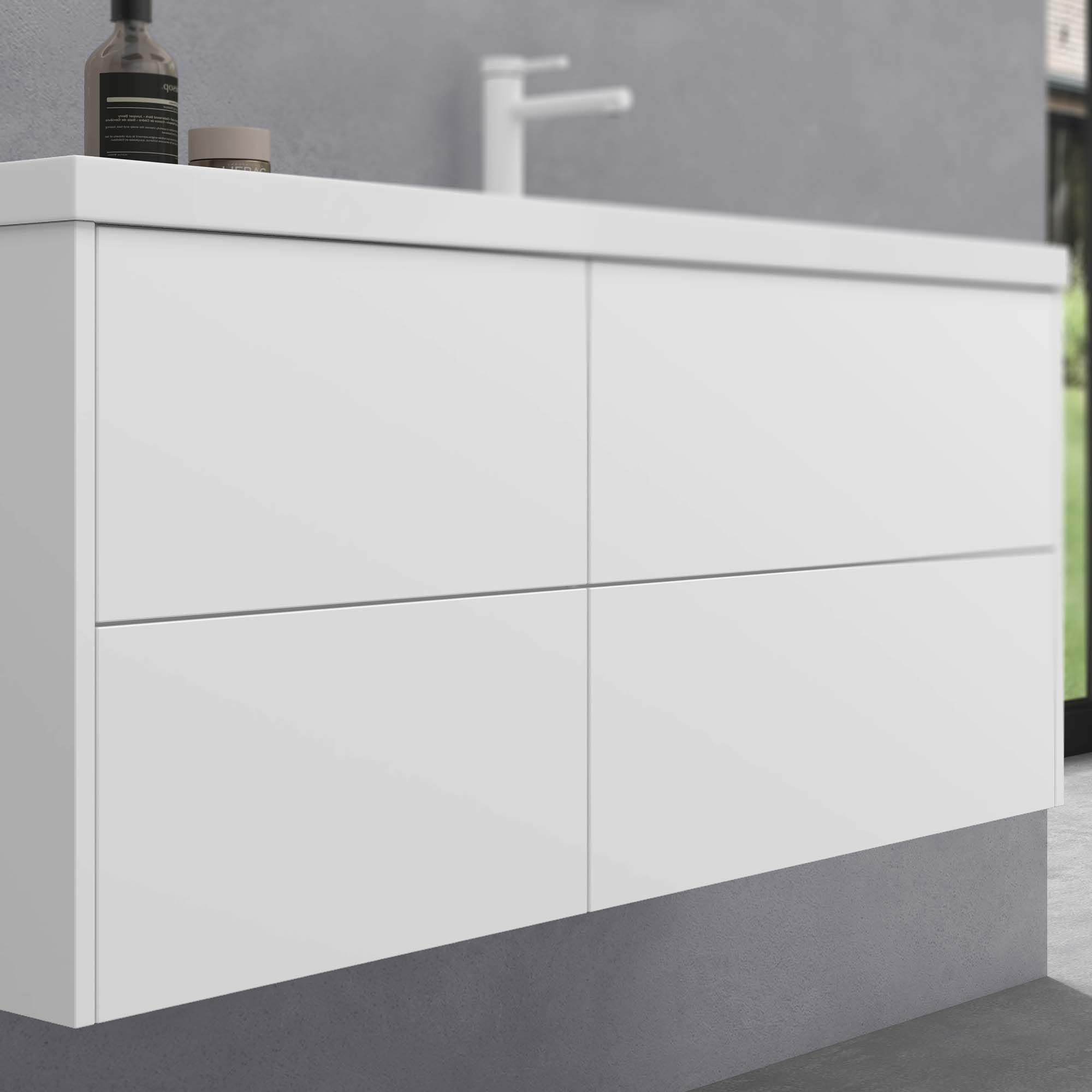 doporro Badmöbel-Set Waschtisch mit Unterschrank aus Holz mit Soft-Close MD günstig online kaufen