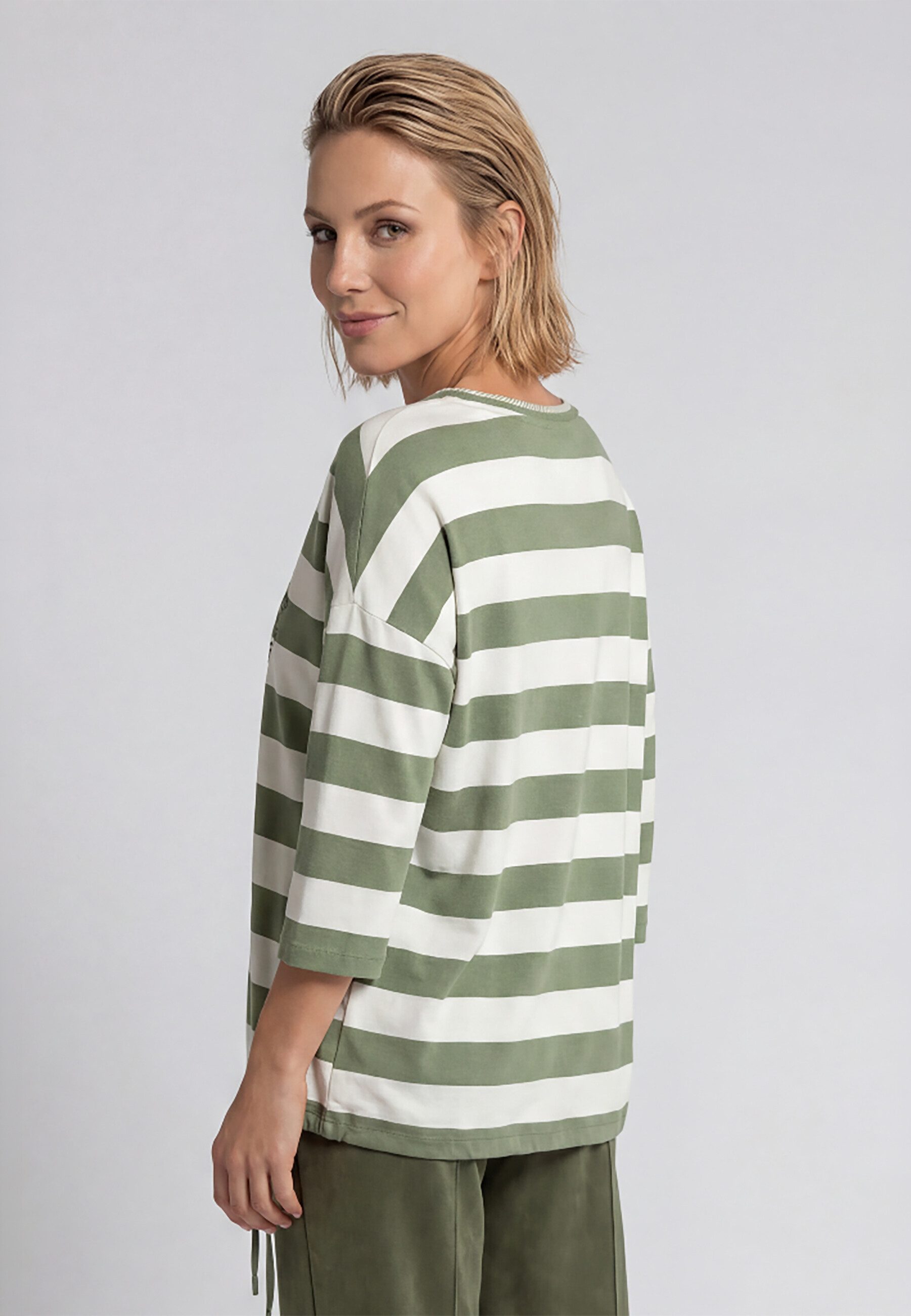 Olsen T-Shirt Shirt mit dekorativem Streifendruck