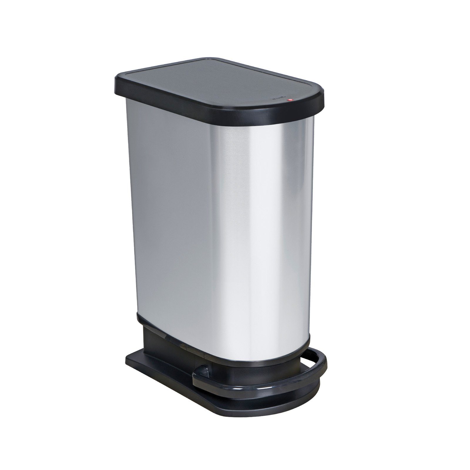 ROTHO Mülleimer Paso Mülleimer 50l mit Deckel, Kunststoff (PP), hergestellt in der Schweiz